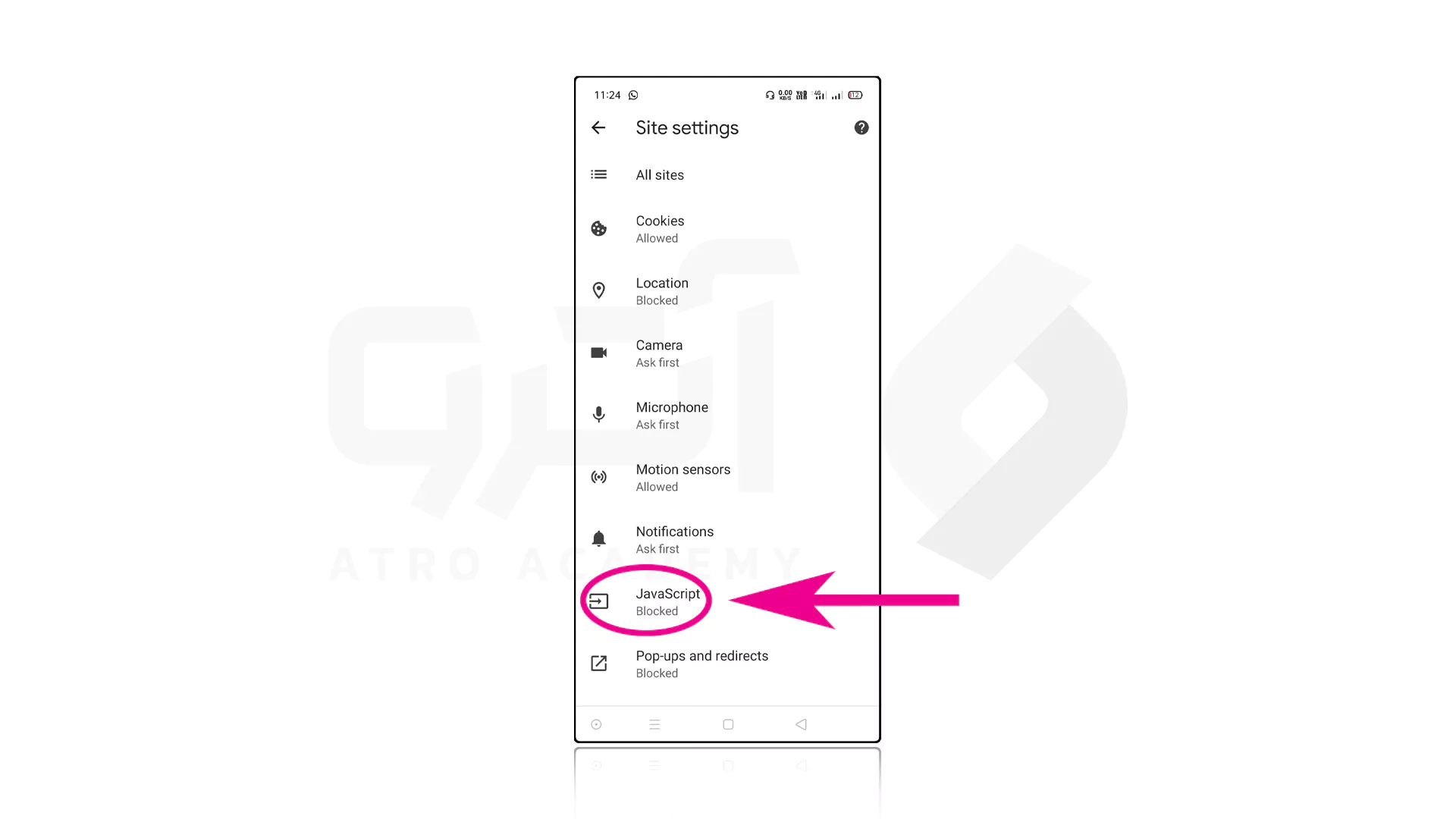 مراحل فعال کردن JavaScript در اندروید