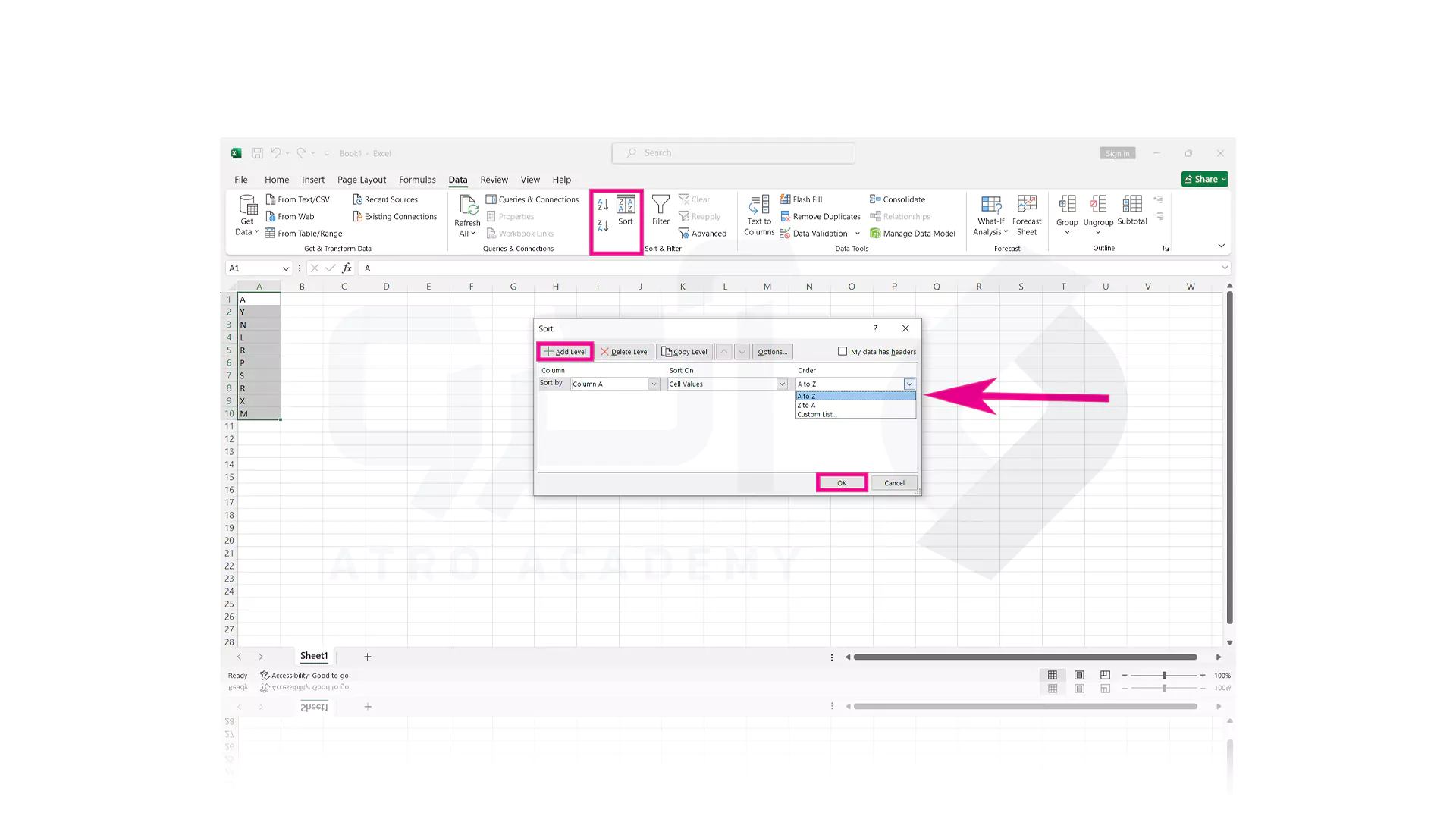 نحوه مرتب کردن داده ها در Excel
