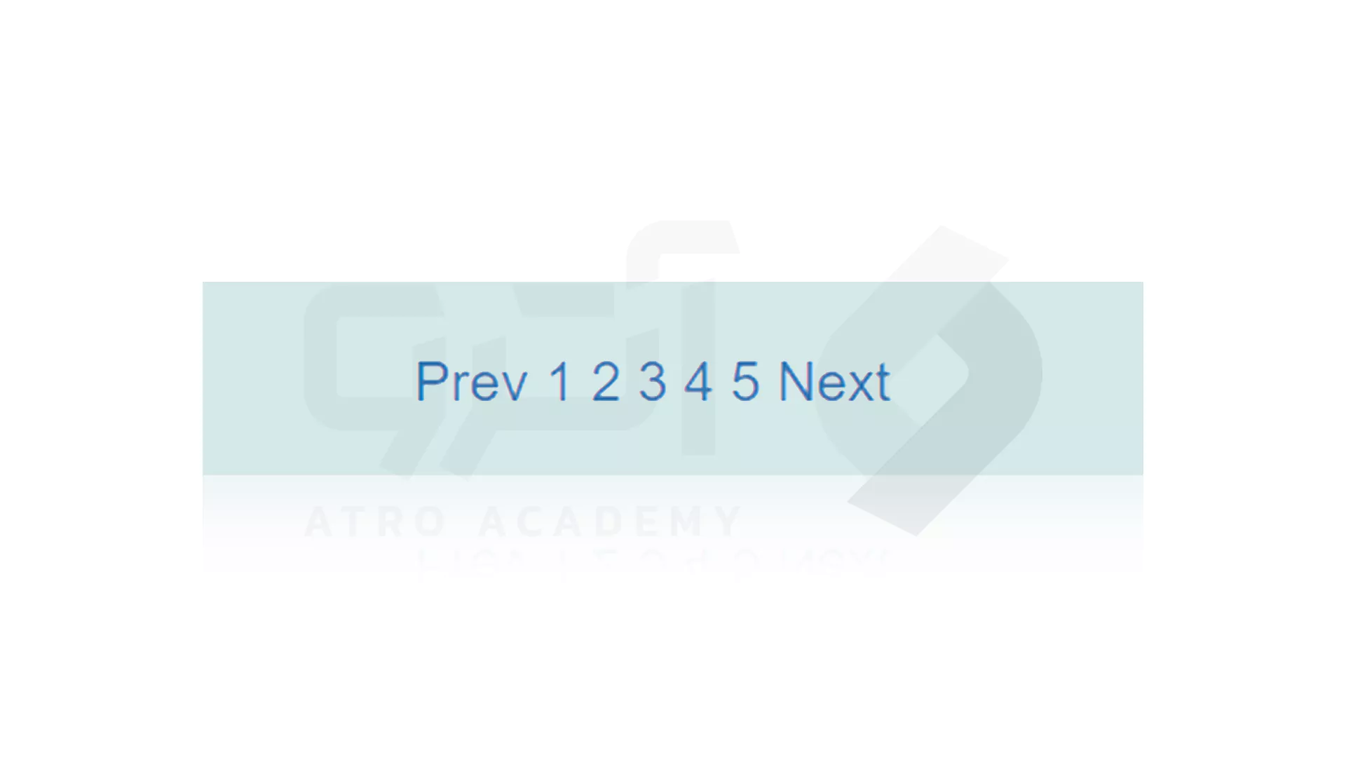 Pagination بدون CSS