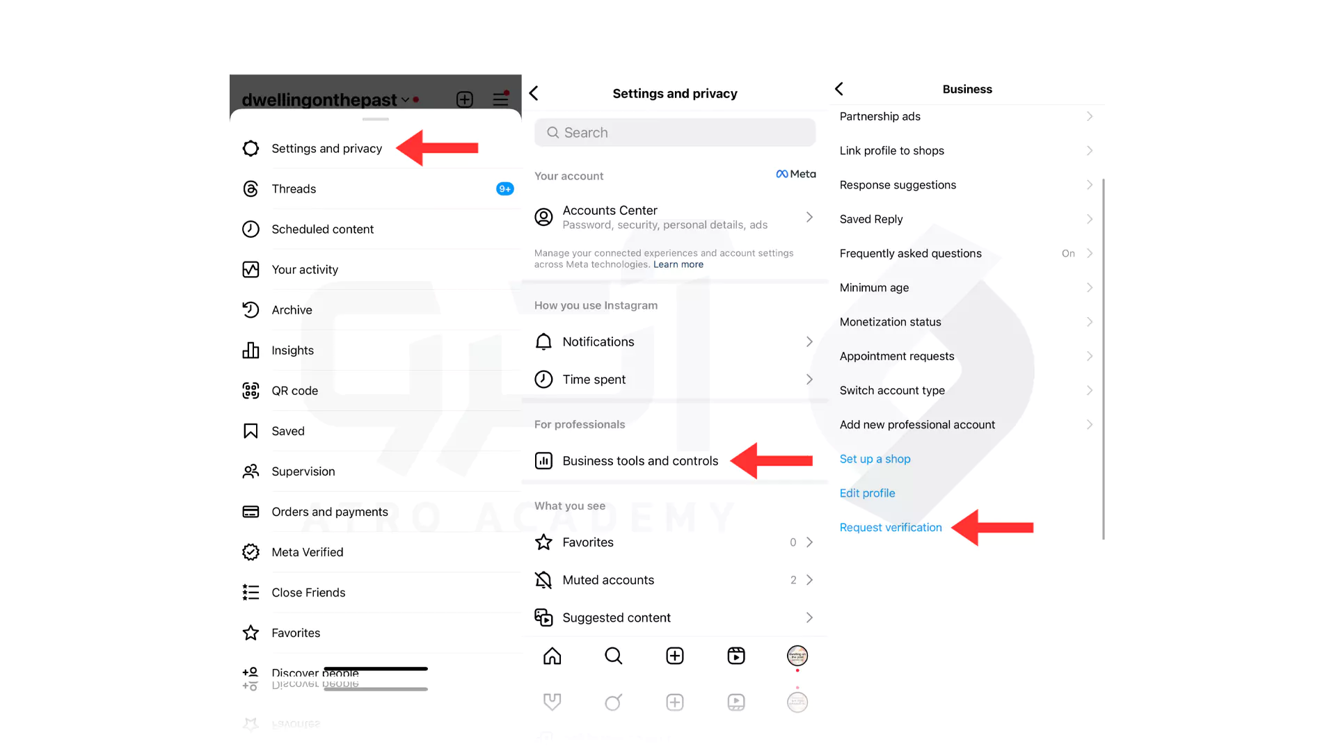 مراحل گرفتن تیک آبی Instagram با وارد کردن اطلاعات