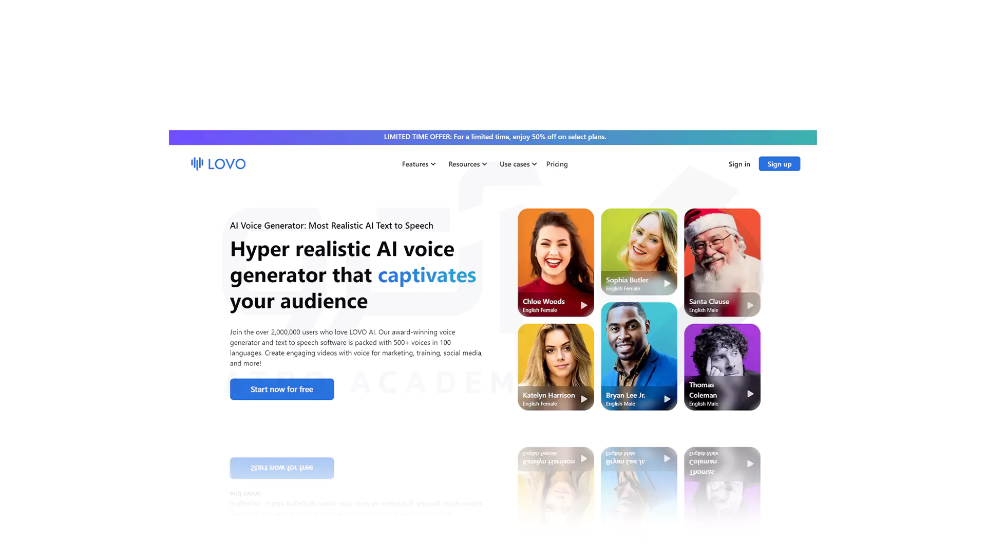 ابزار تغییر صدا با هوش مصنوعی LOVO