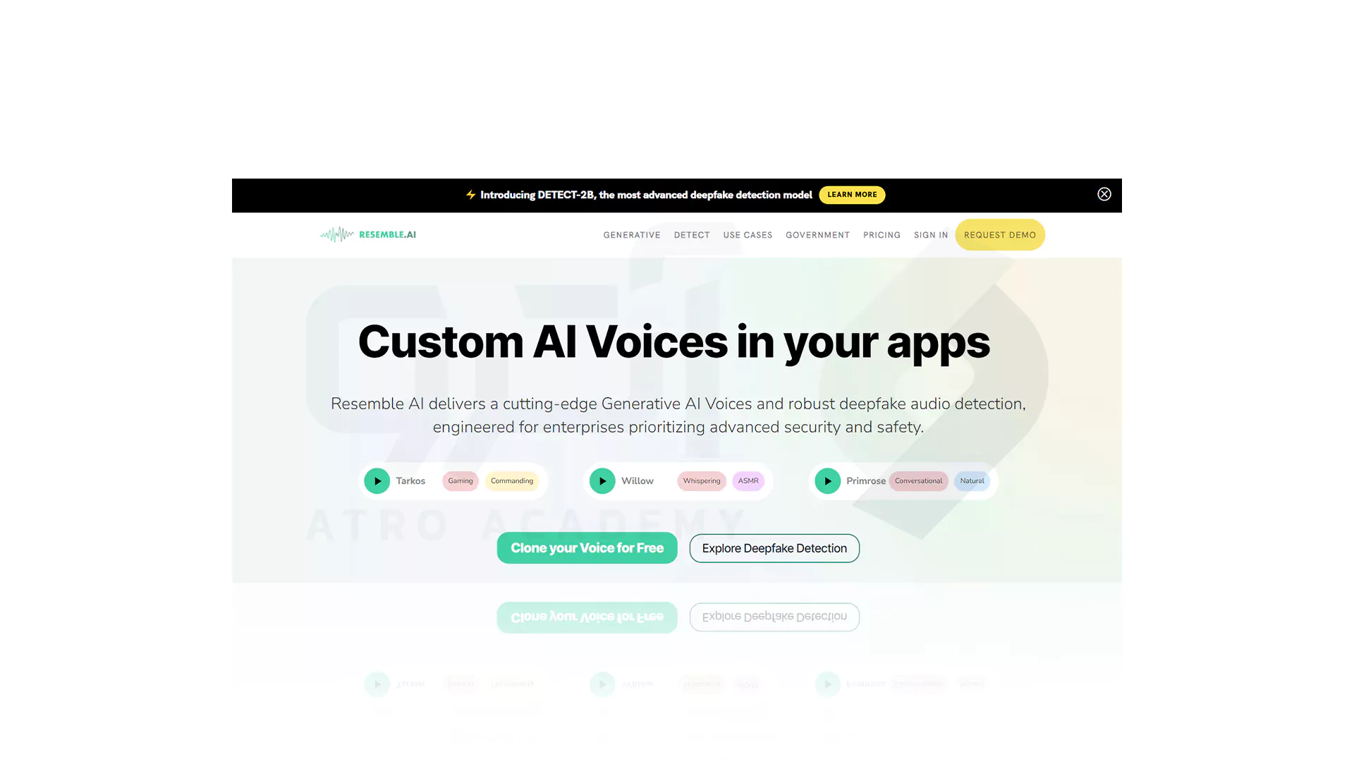 ابزار تغییر صدا با هوش مصنوعی Resemble.ai