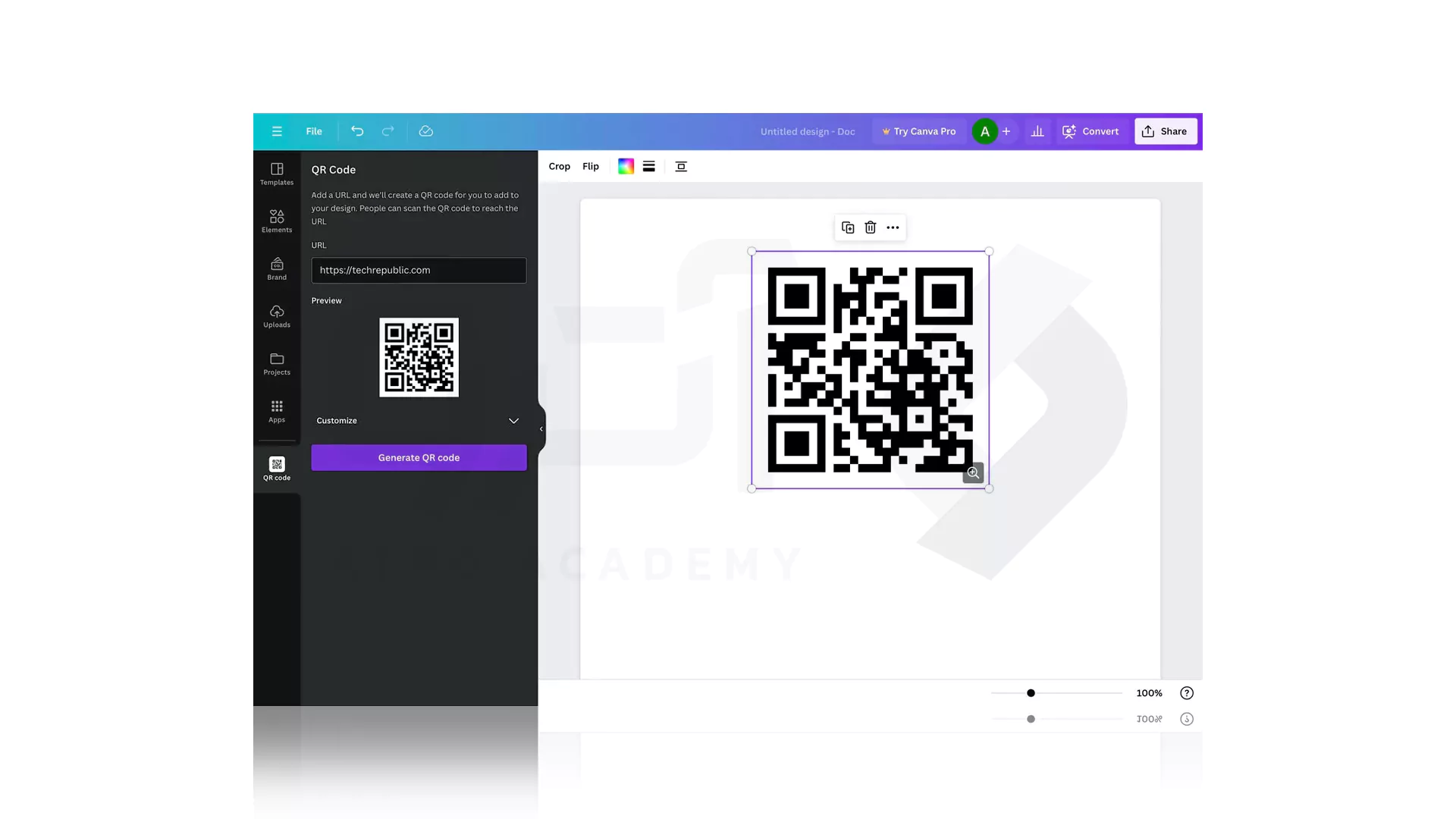 ساخت QR Code در Canva