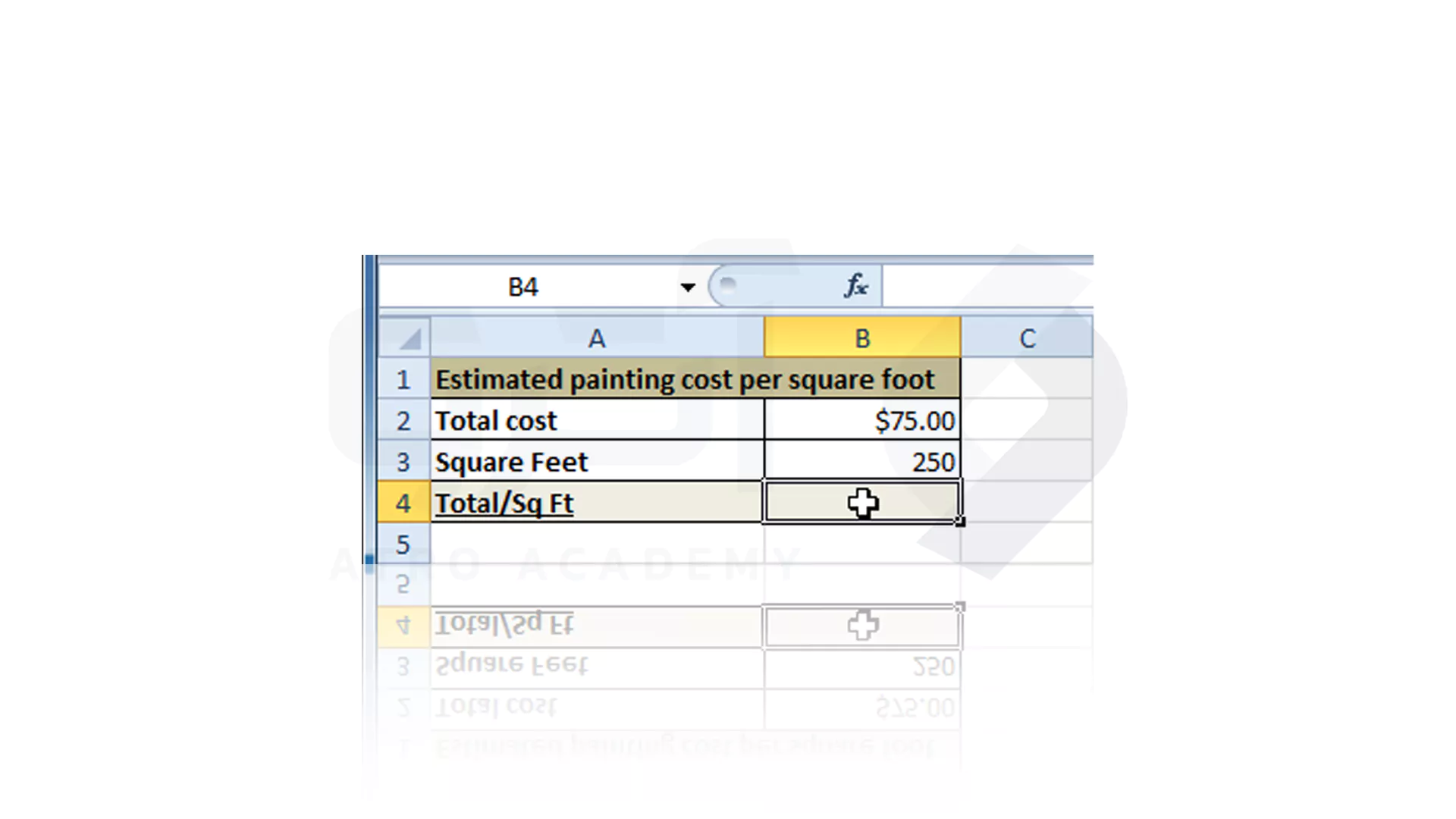 مراحل نوشتن فرمول ساده در Excel