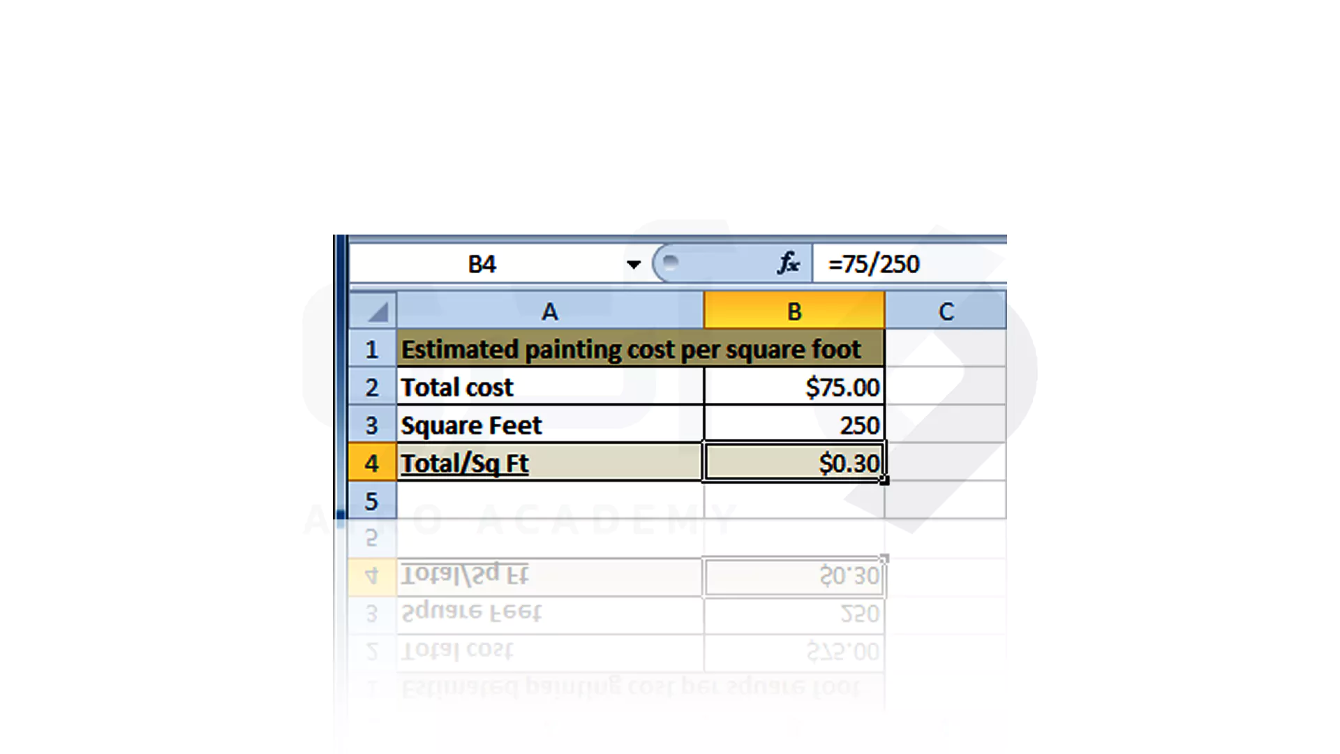 مراحل نوشتن فرمول ساده در Excel