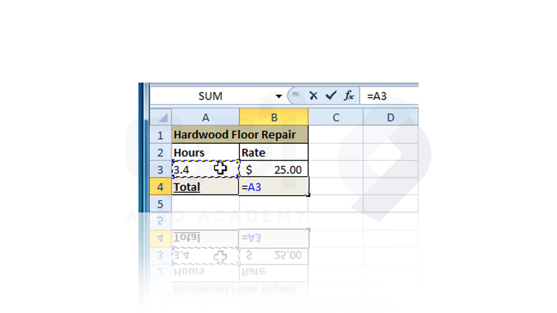 مراحل نوشتن فرمول نقطه و کلیک در Excel