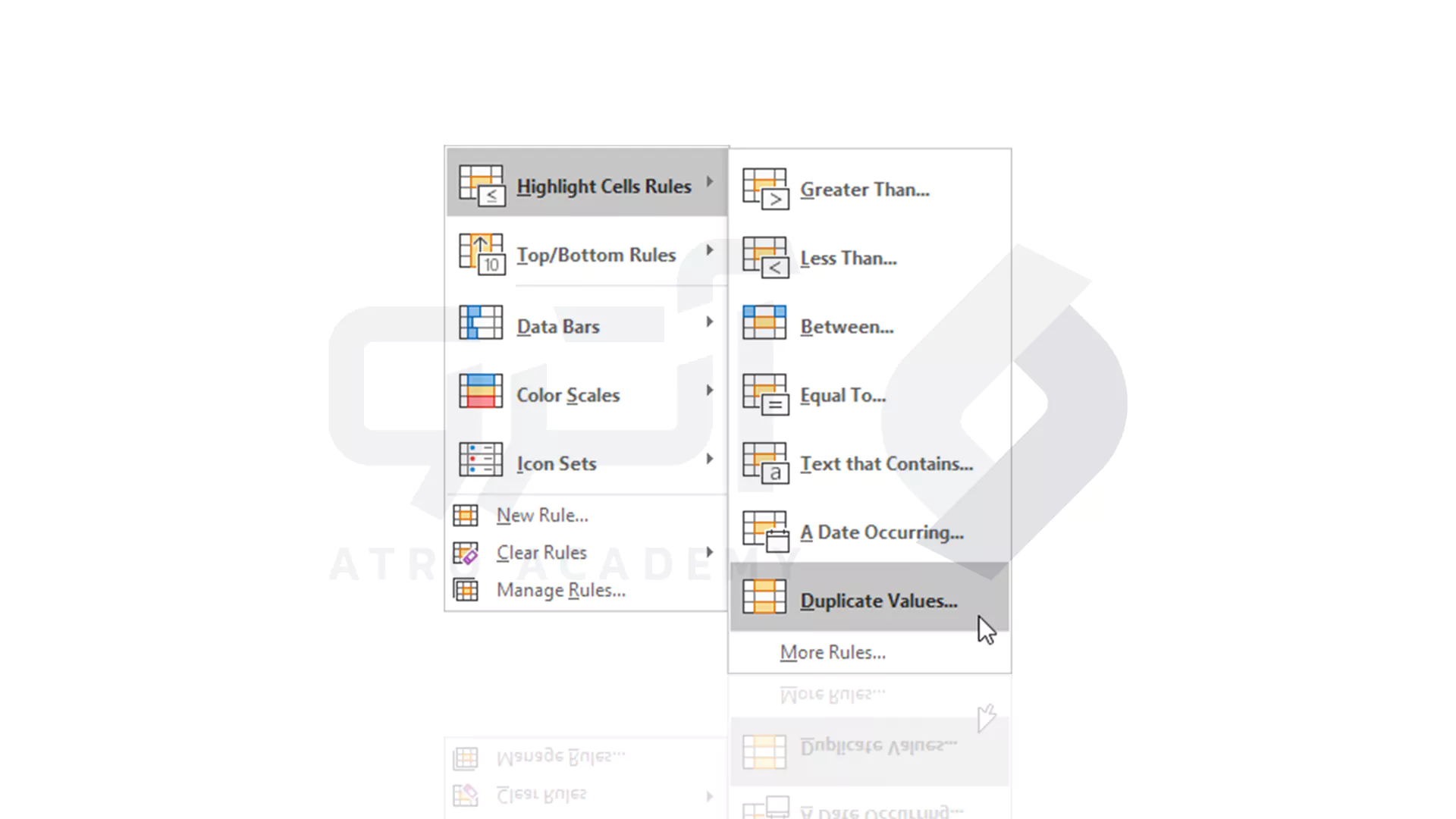 گزینه Duplicate Values برای شناسایی مقادیر تکراری در Excel