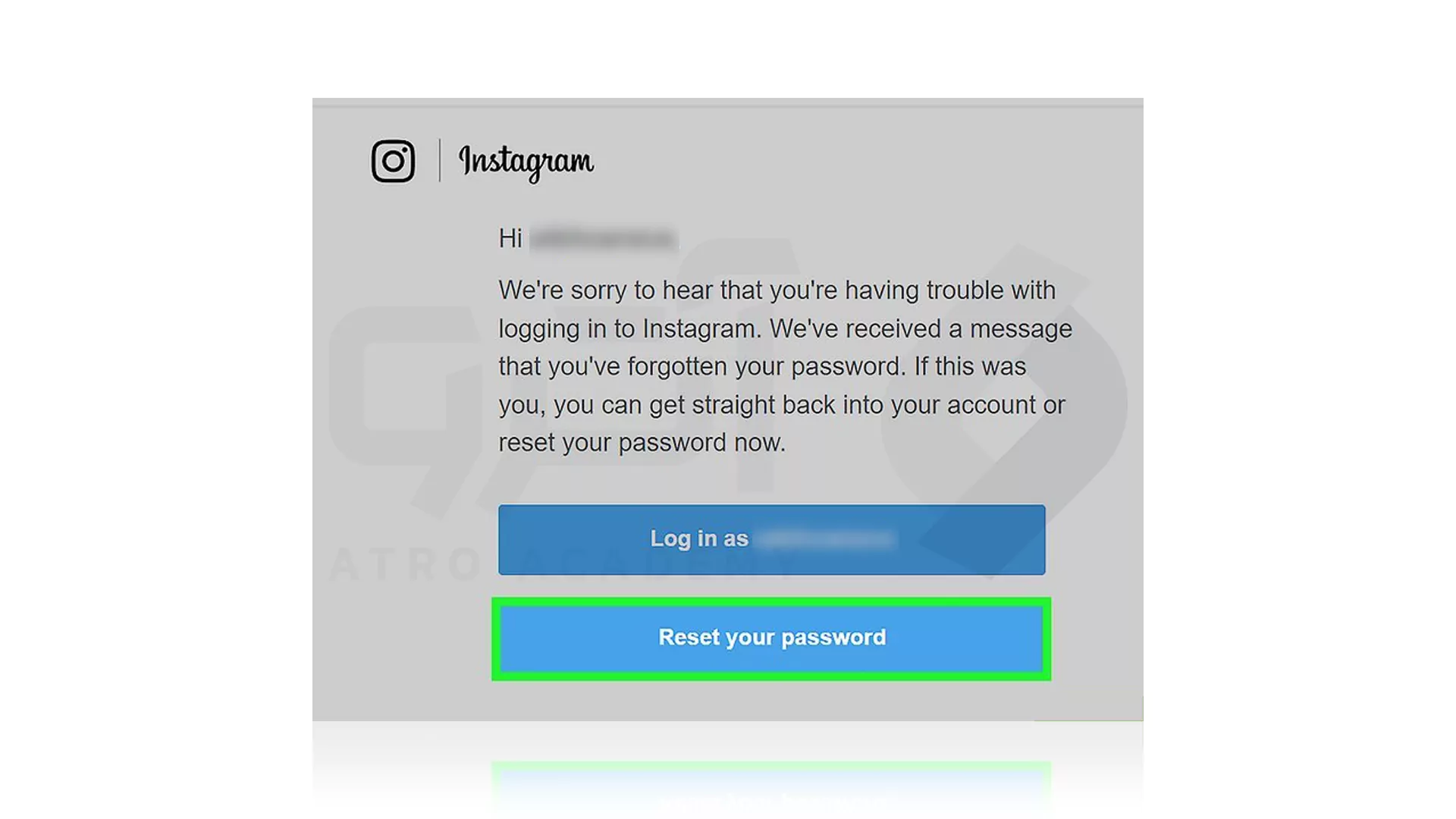 نحوه بازیابی پسورد Instagram در مرورگر وب