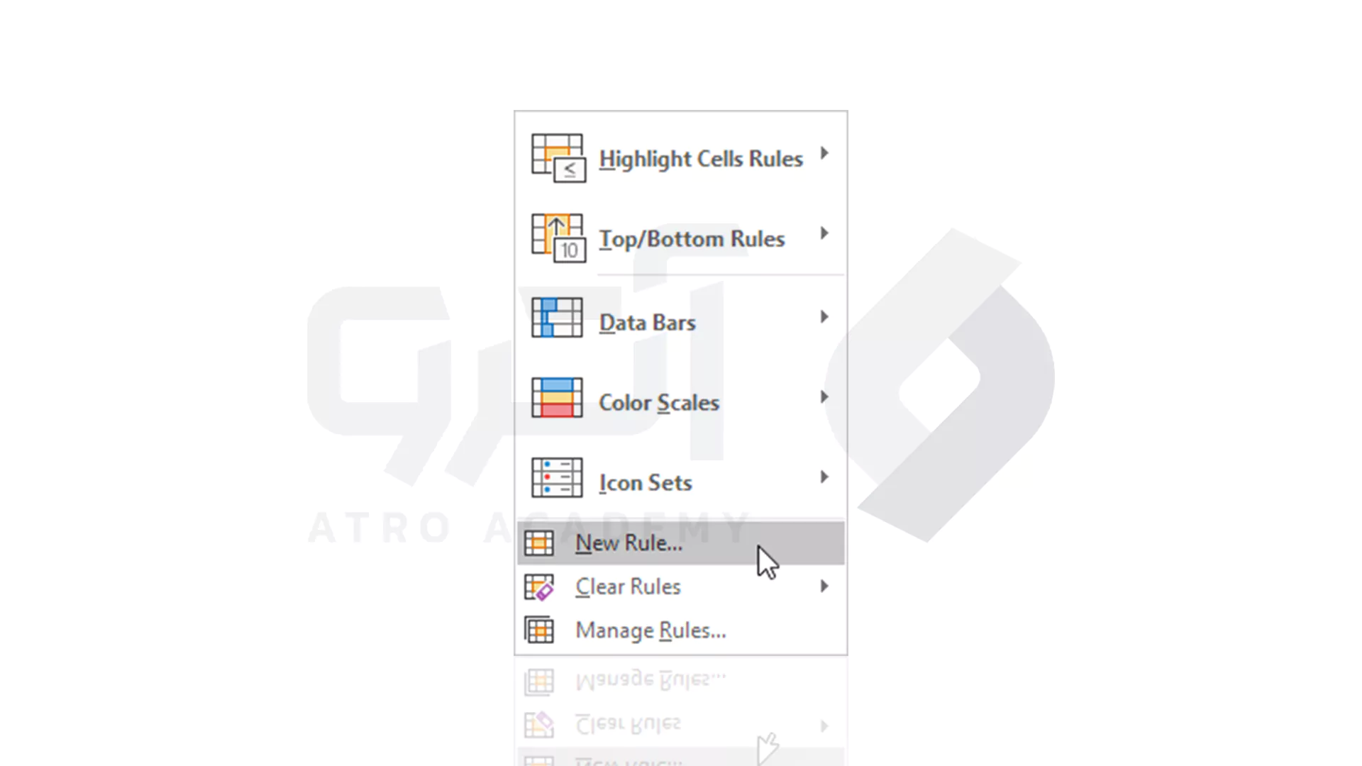 گزینه New Rule برای شناسایی ردیف های تکراری در Excel