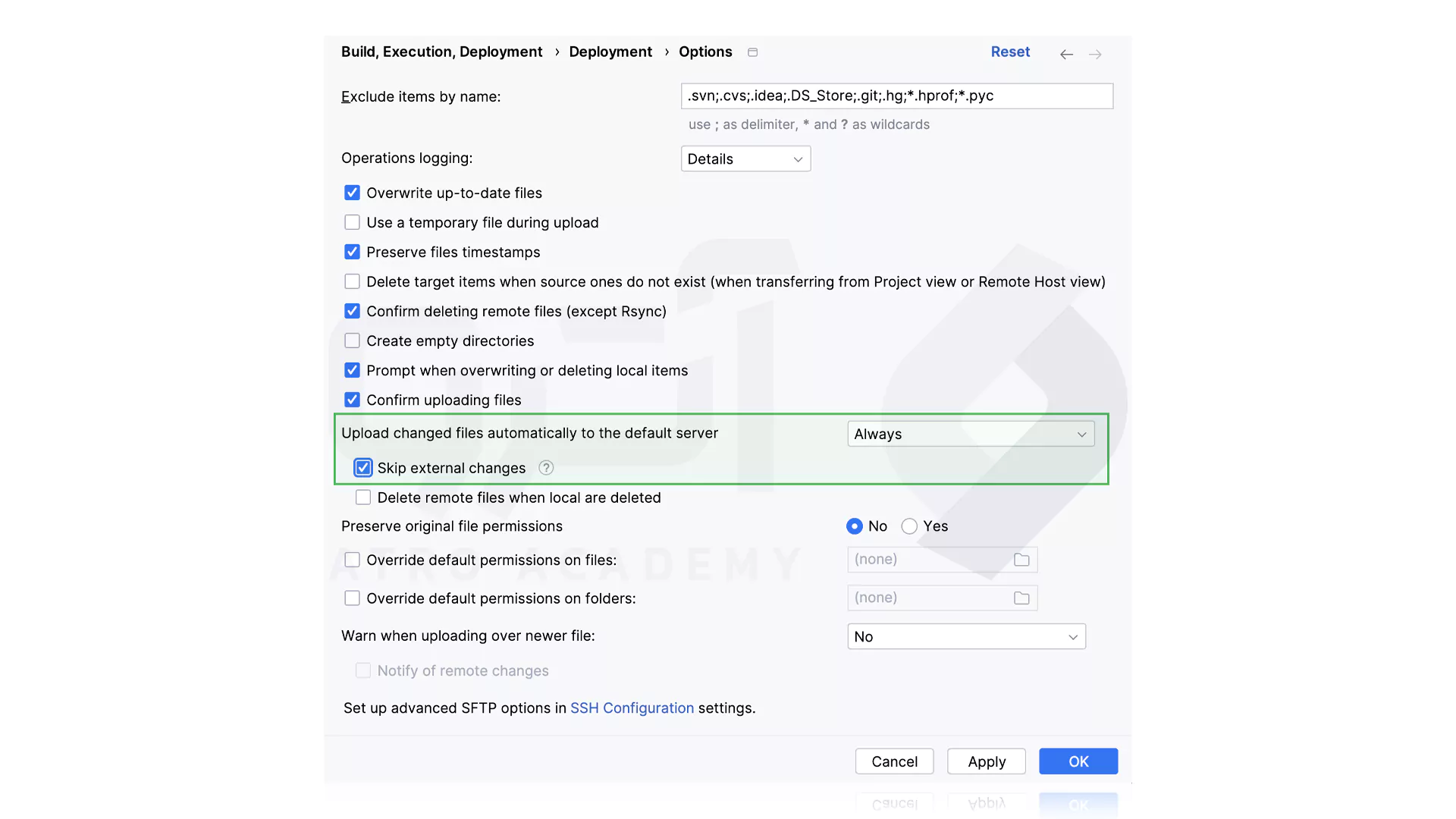 نحوه آپلود تغییرات خارجی در PhpStorm