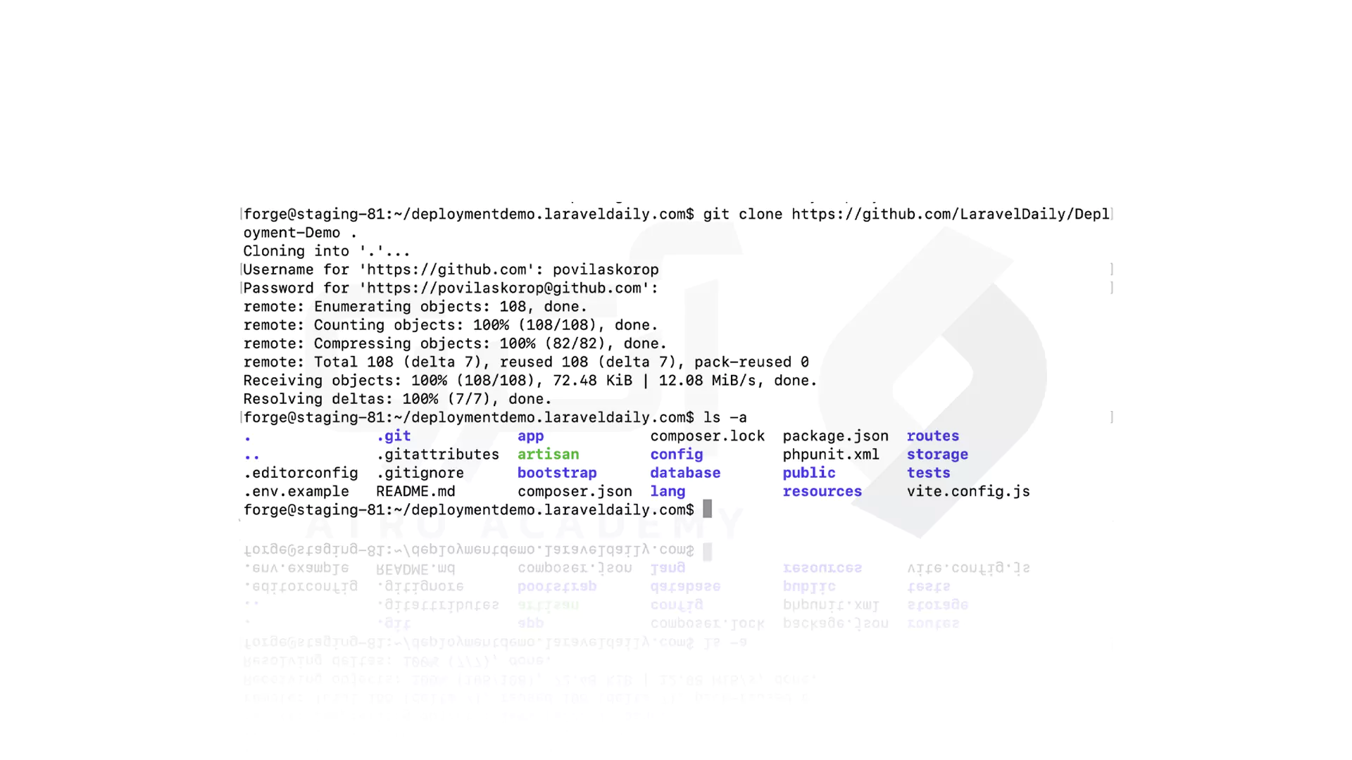 مراحل آپلود پروژه Laravel روی Server