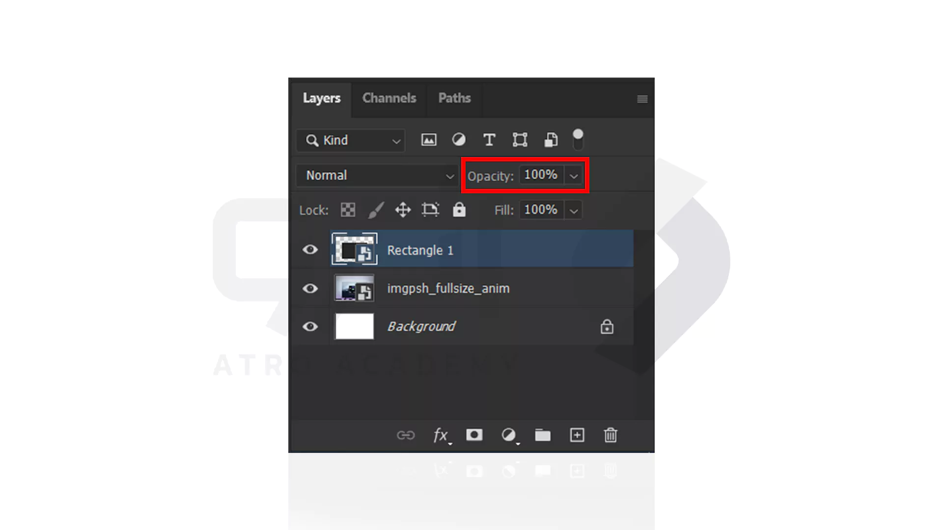 تنظیم Opacity در فتوشاپ برای ساخت موکاپ