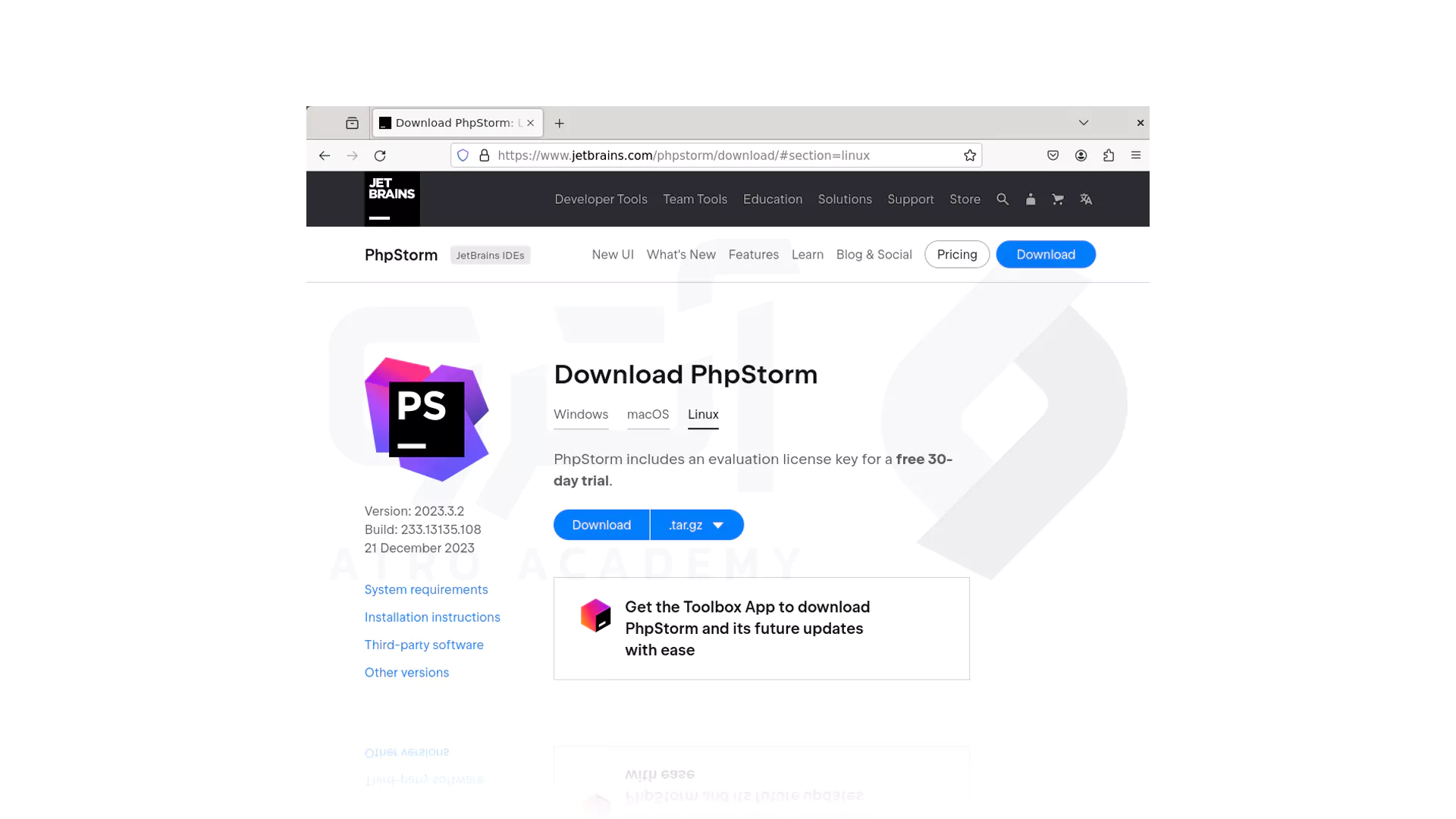 مراحل نصب PHPStorm با Tarball