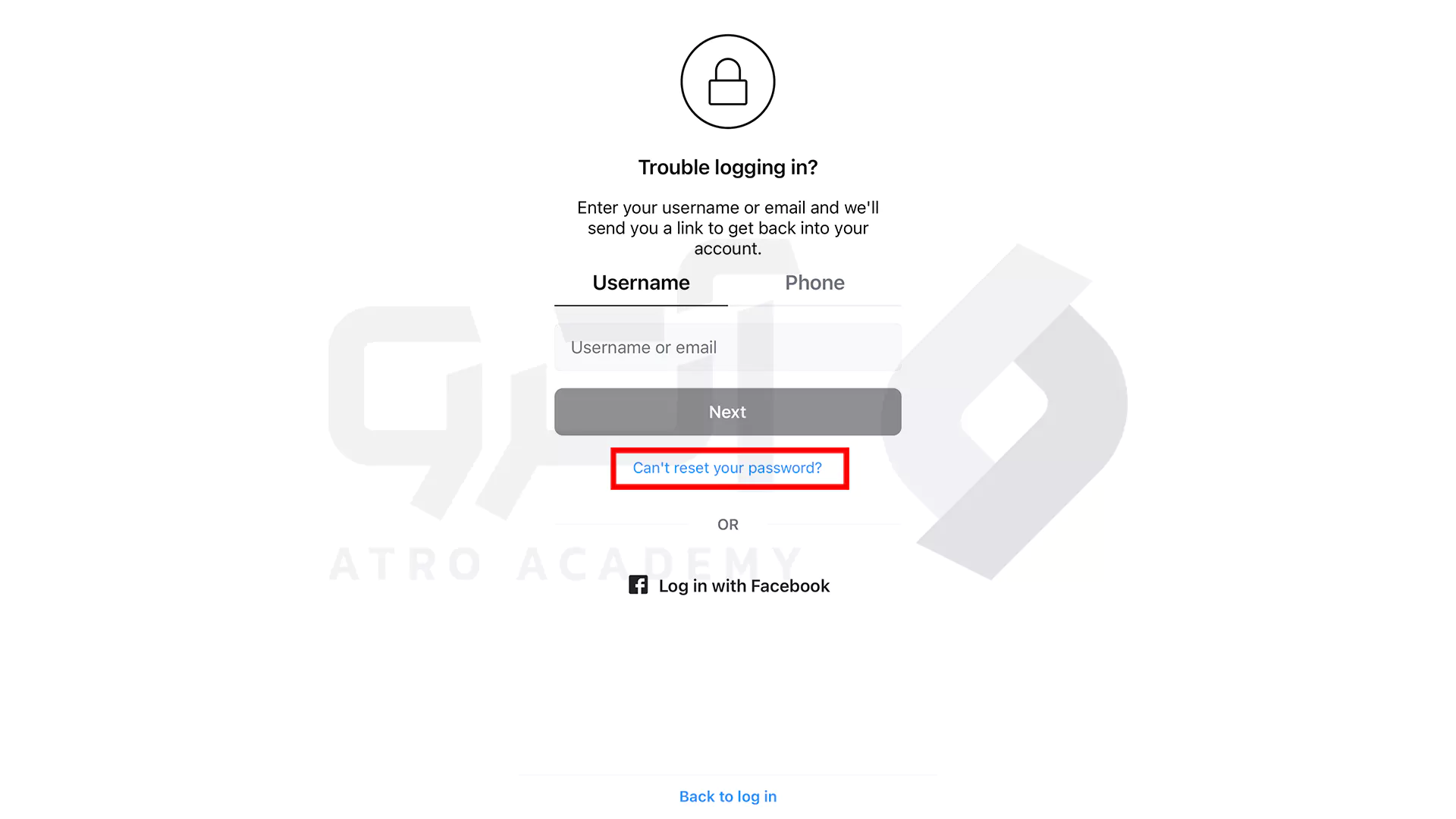 گزینه کمک بیشتر need more help در اینستاگرام برای بازگردانی اکانت