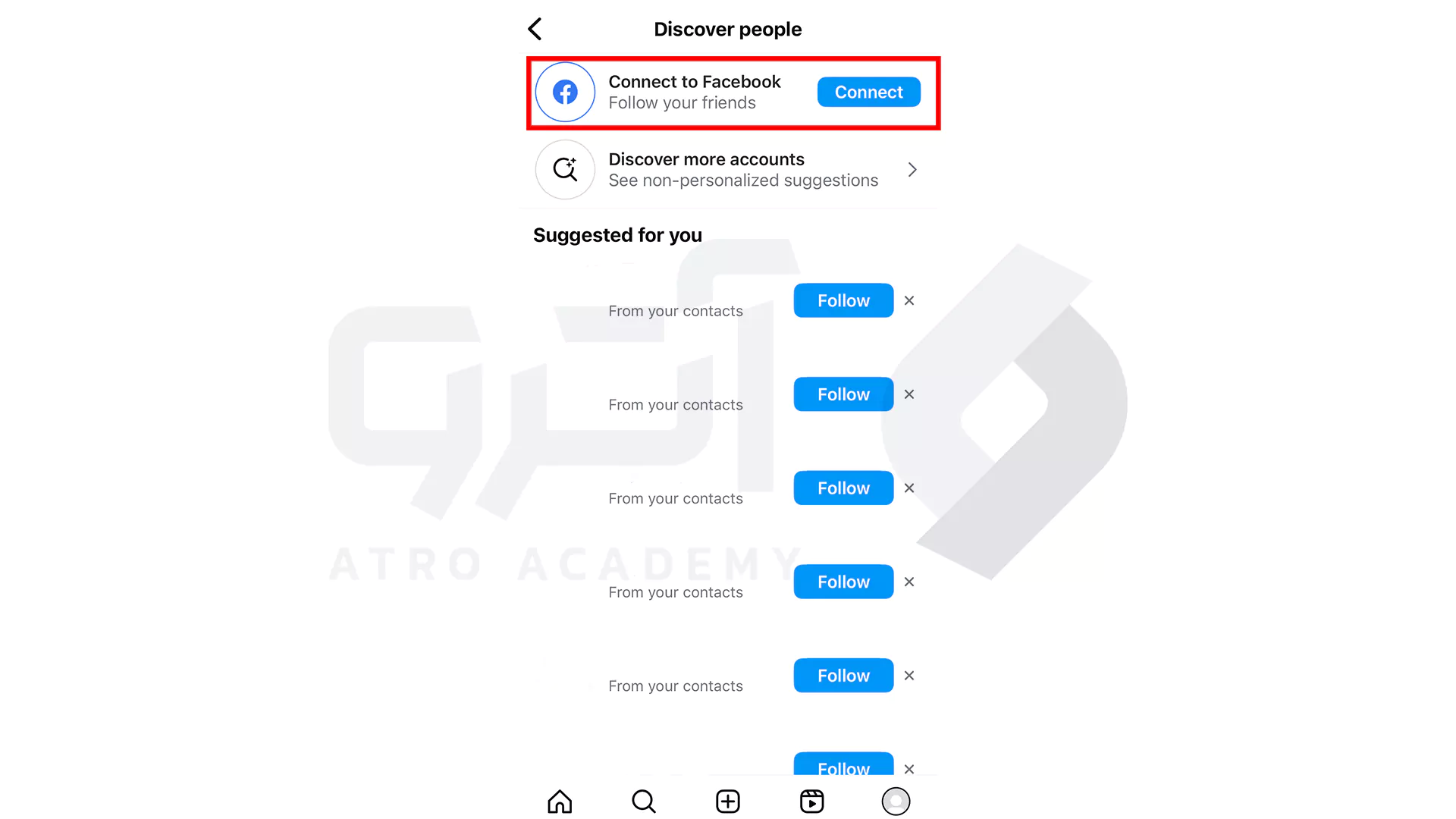 نحوه اتصال فیس بوک به اکانت اینستاگرام خود