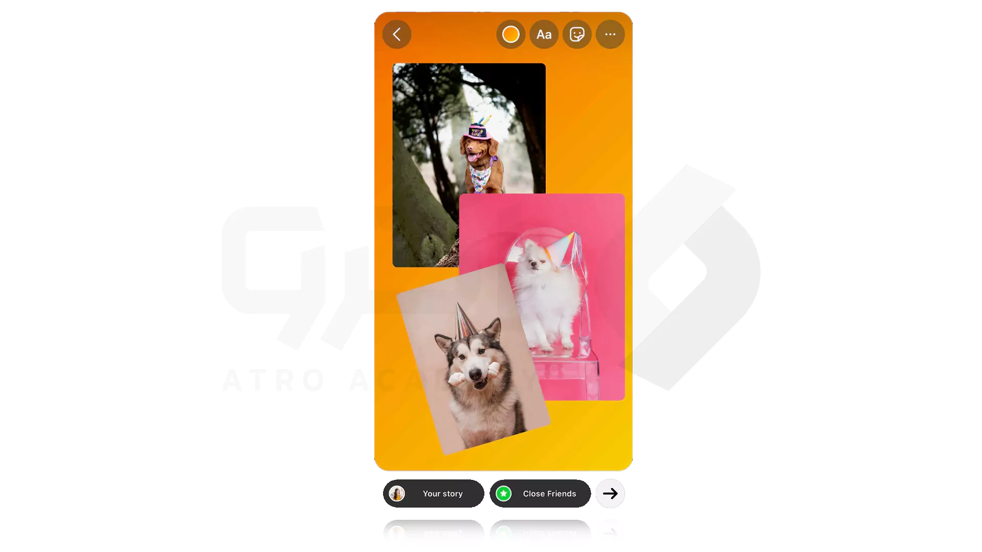 مراحل افزودن چندین استوری در Instagram با استیکر