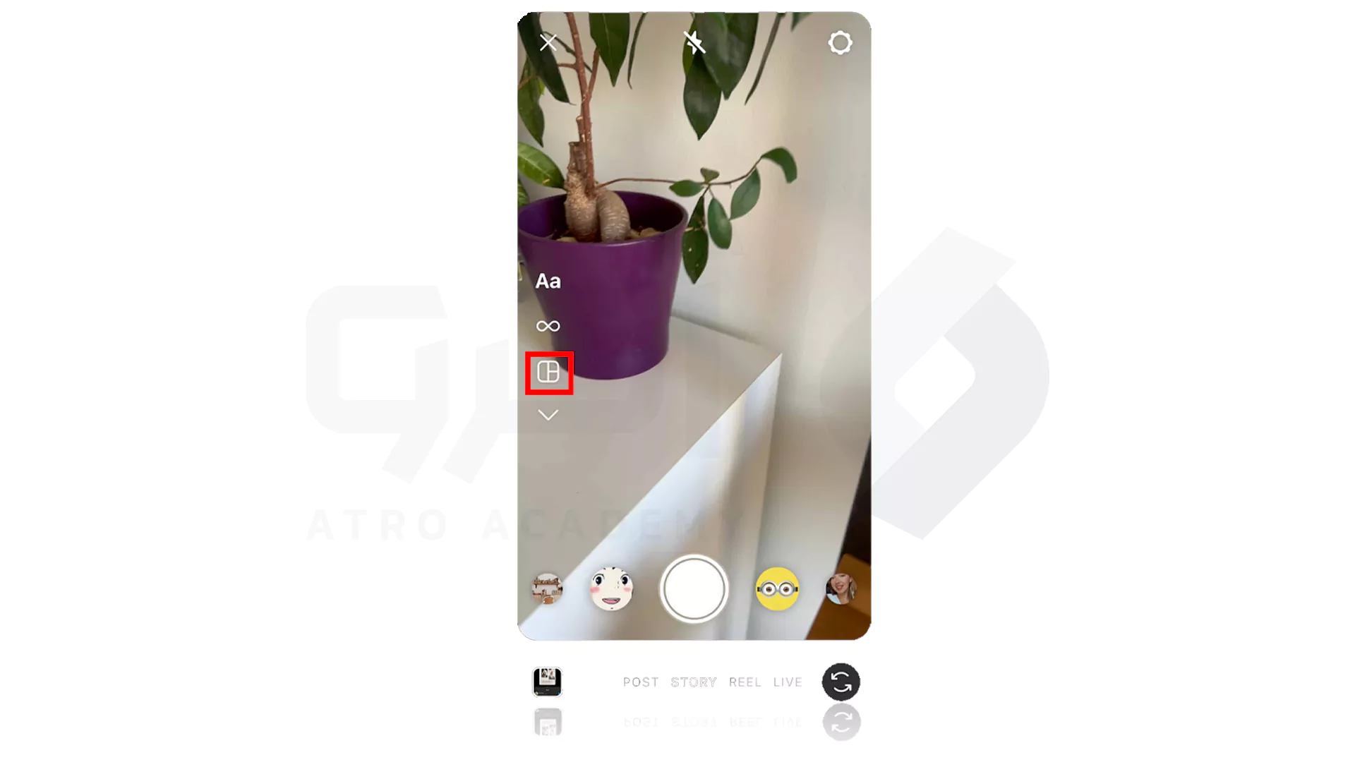 مراحل افزودن چندین استوری در Instagram با Collage