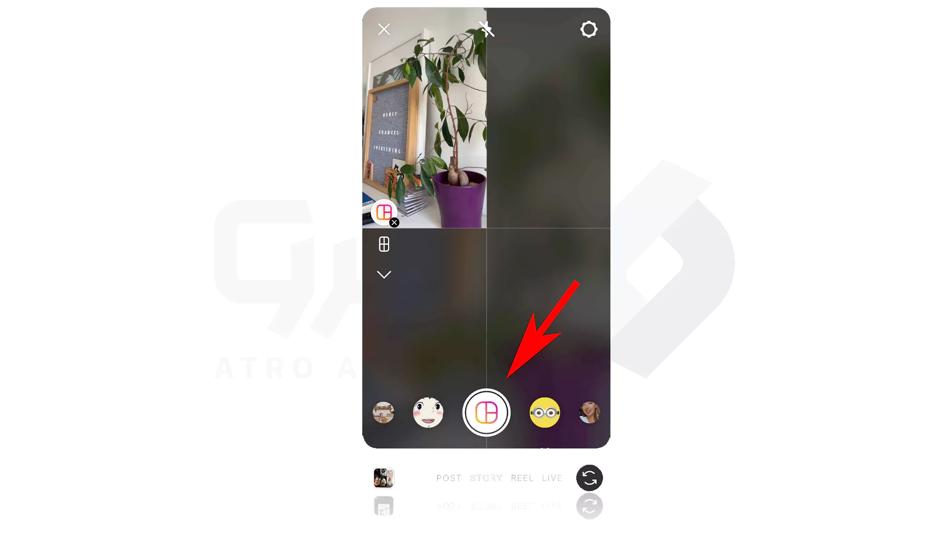 مراحل افزودن چندین استوری در Instagram با Collage