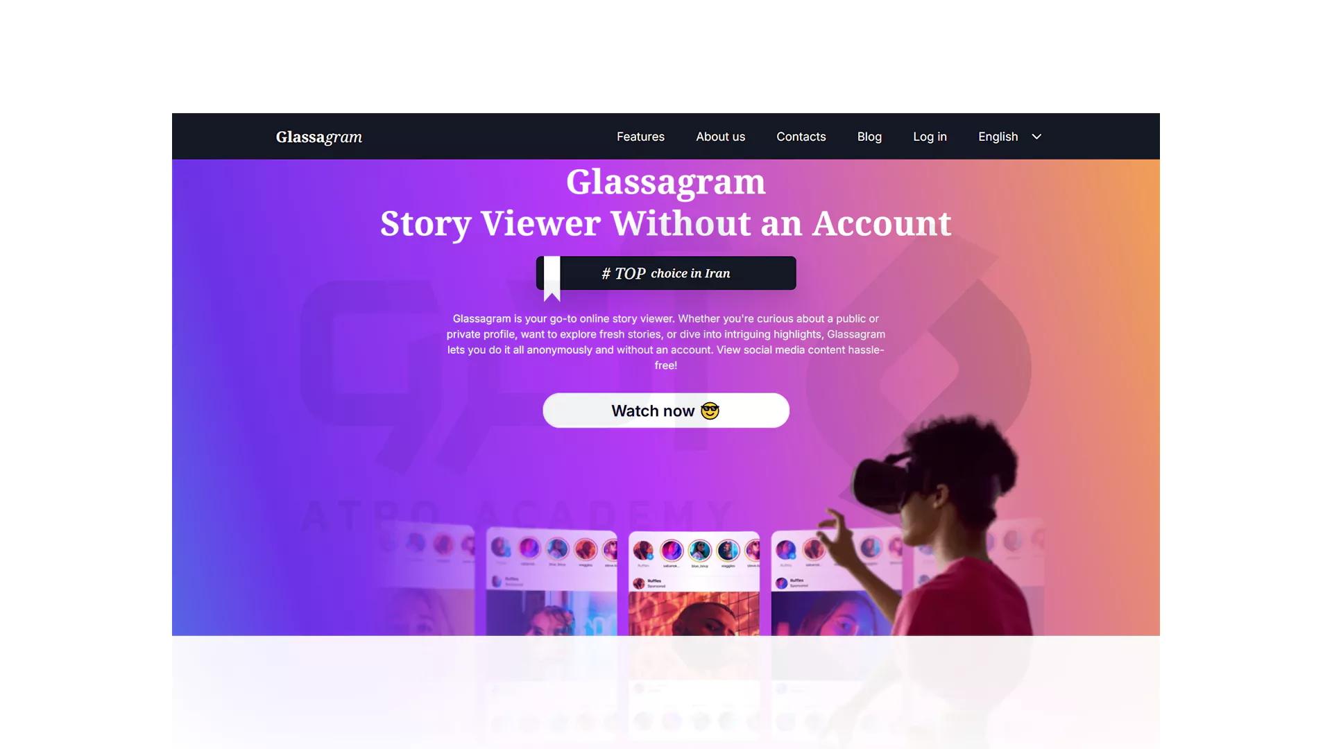 ابزار Glassagram برای مشاهده عکس های اکانت خصوصی اینستاگرام