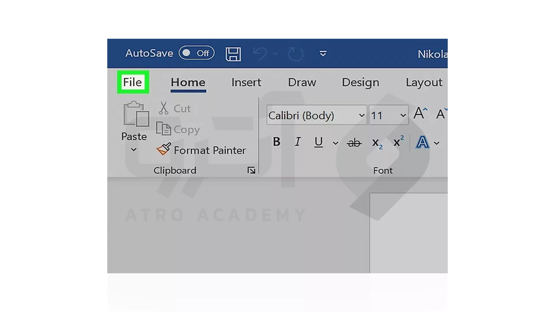 تبدیل Word به PDF در ویندوز مرحله اول