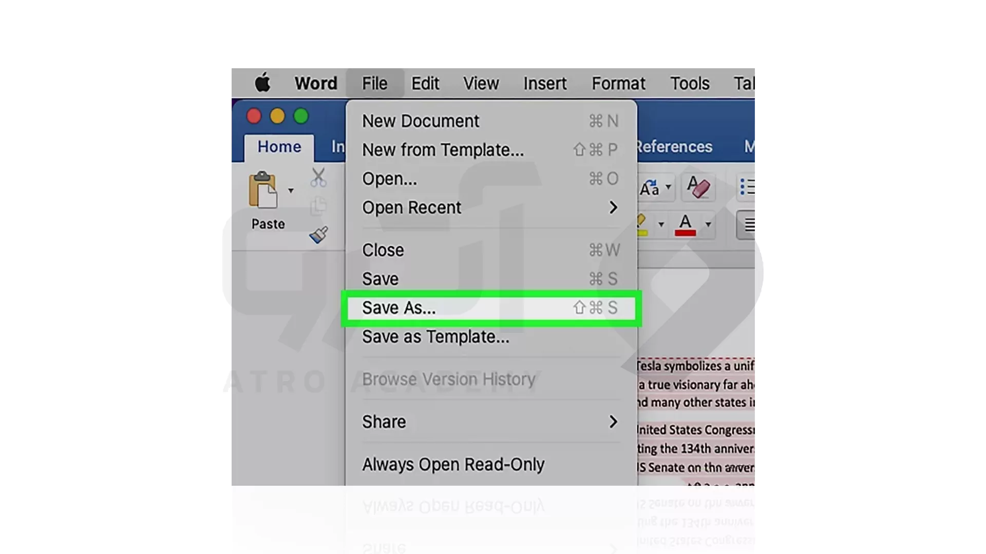 تبدیل Word به PDF در مک