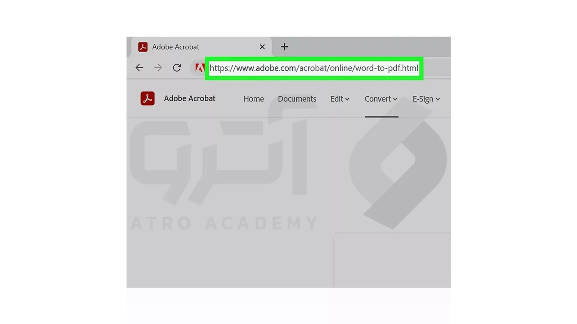 تبدیل Word به PDF در Adobe Acrobat