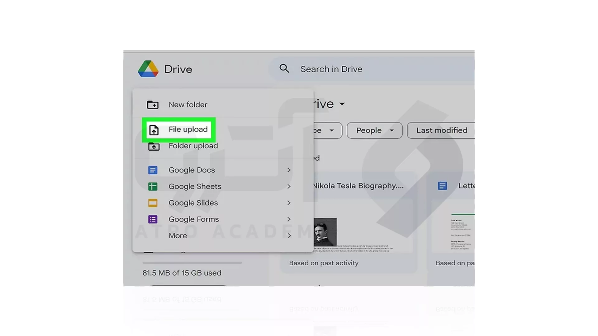 تبدیل ورد به پی دی اف در Google Drive