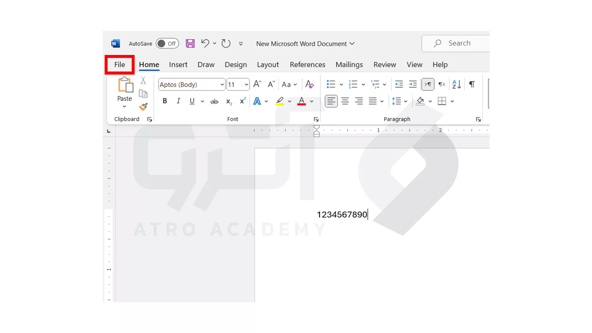 مرحله اول نحوه فارسی کردن اعداد در Word