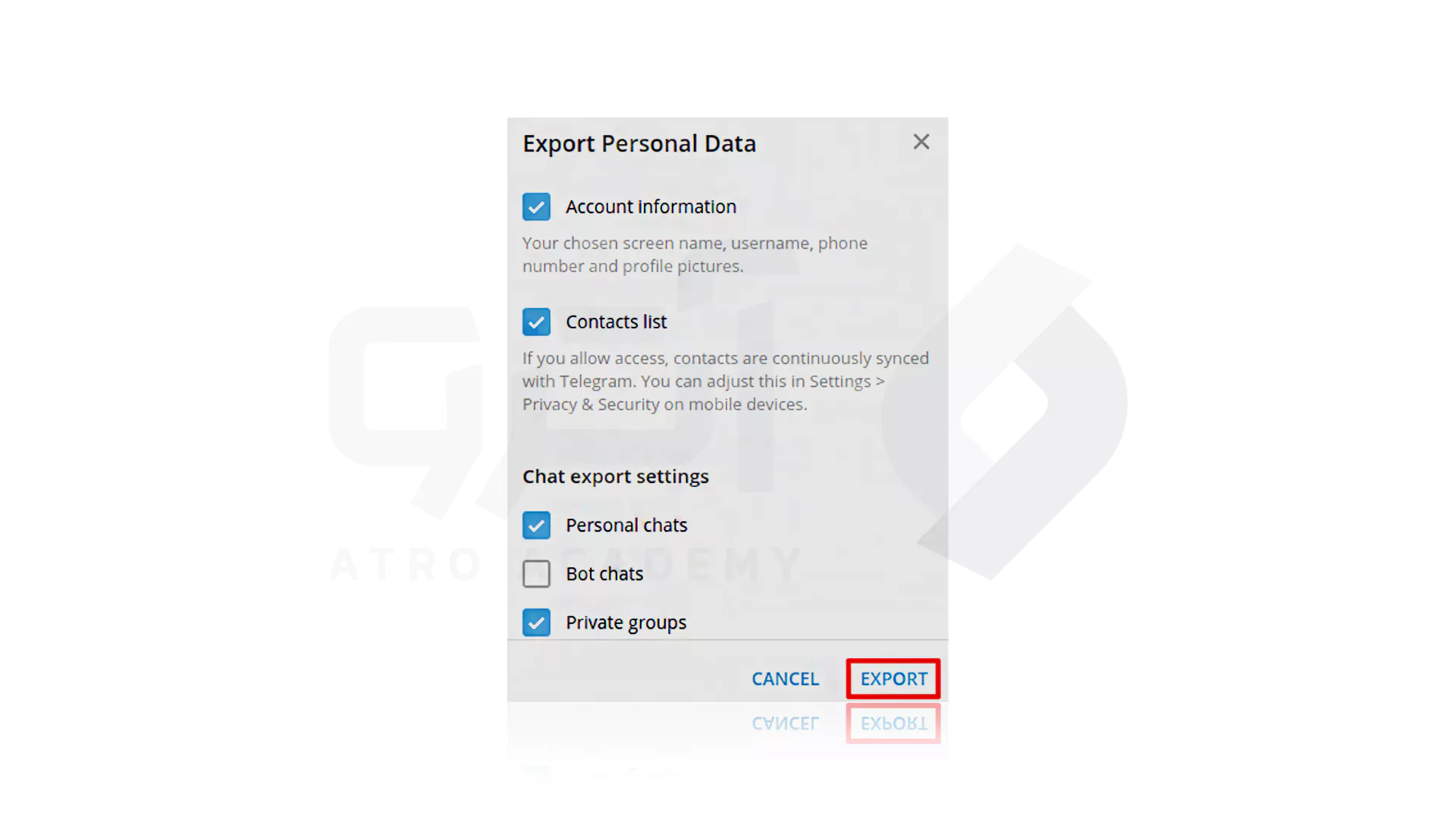 مراحل حذف Telegram با کامپیوتر