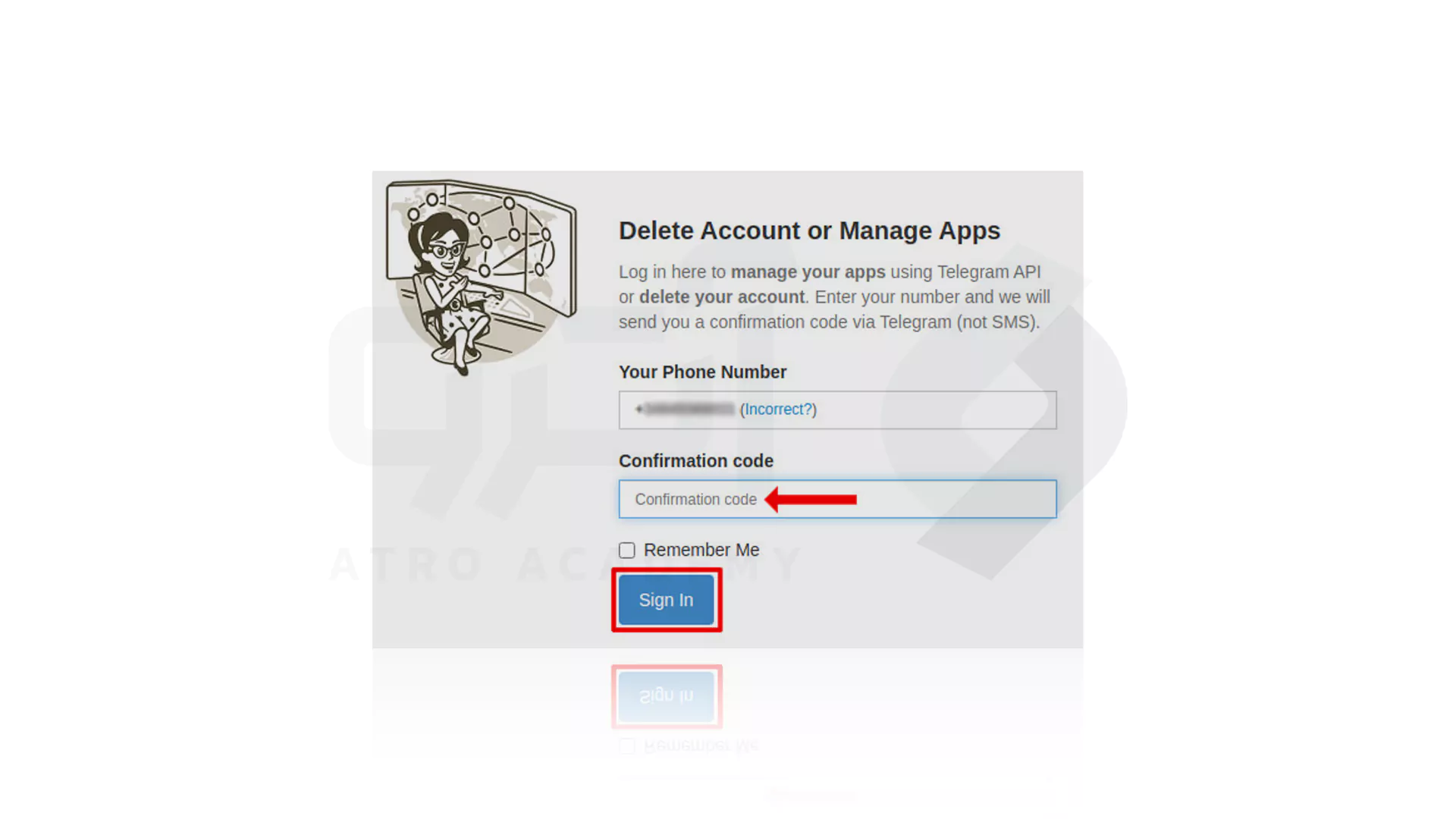مراحل حذف Telegram با کامپیوتر