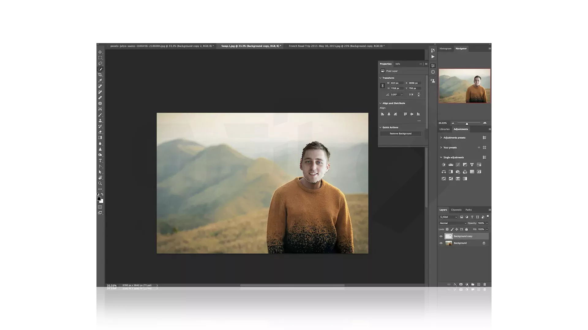 مراحل ادیت صورت در عکس به کمک Photoshop