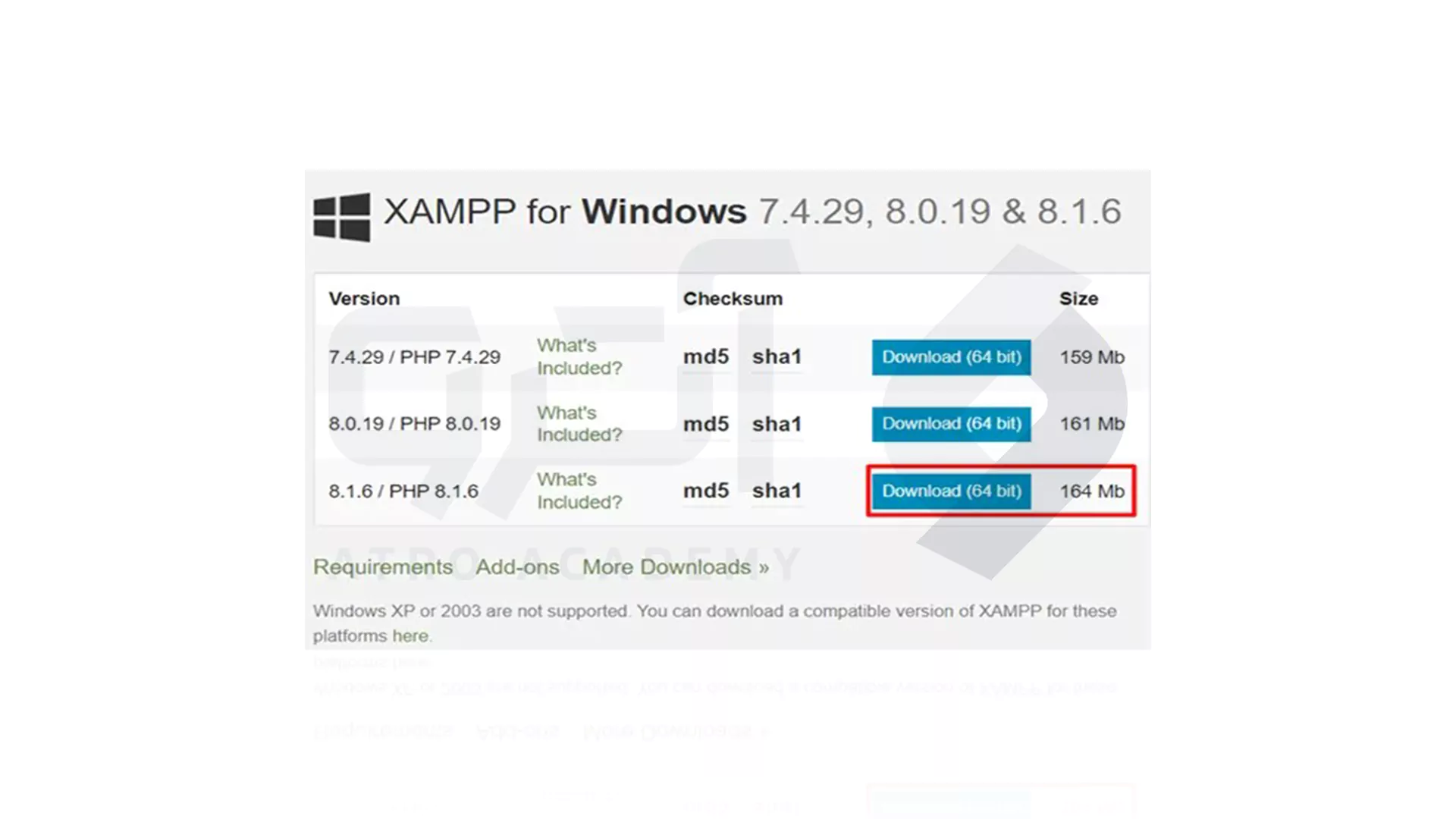 دانلود نسخه xampp