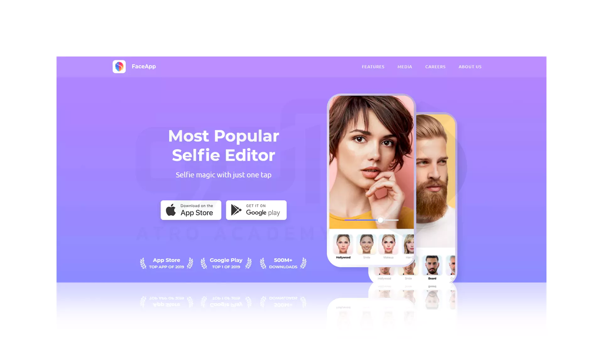 برنامه برنامه هوش مصنوعی عکس برای اندروید: FaceApp