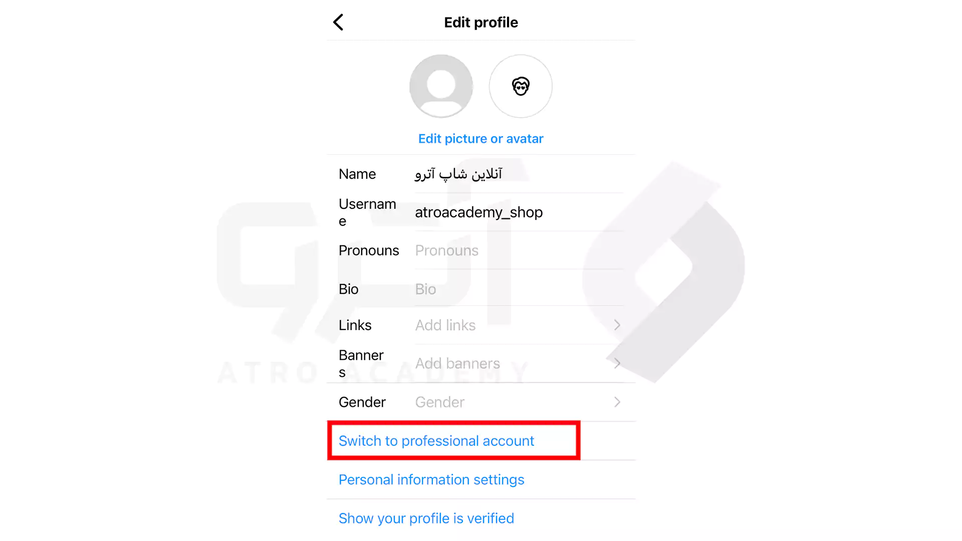 نحوه تبدیل به حساب حرفه ای در اینستاگرام