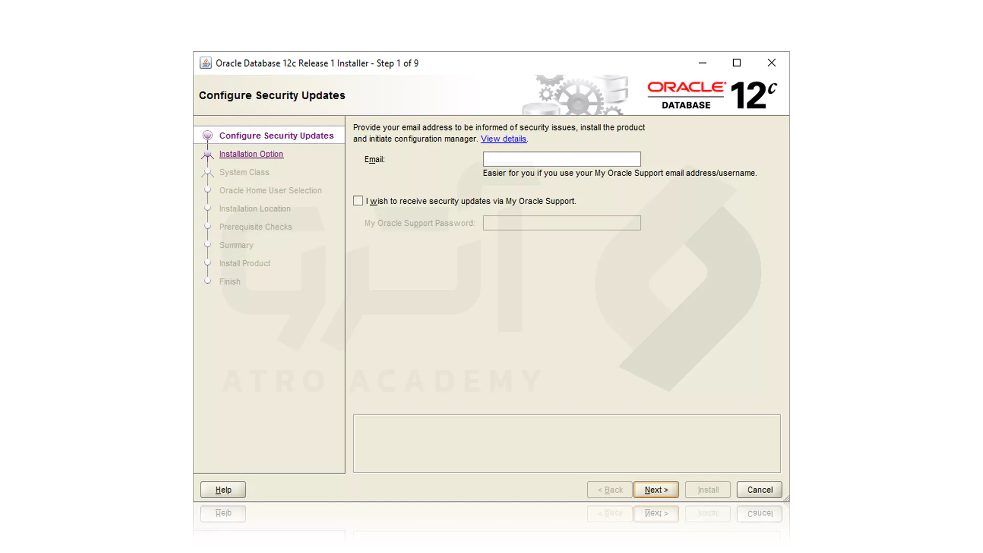 نصب دیتابیس Oracle