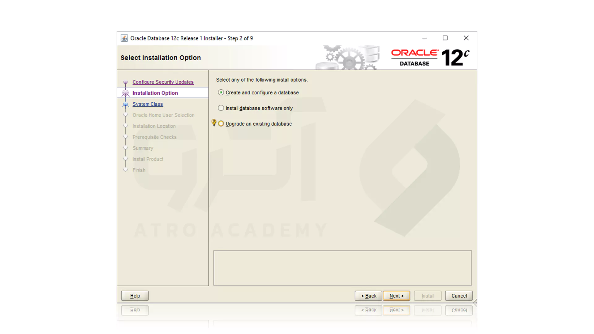نصب دیتابیس Oracle