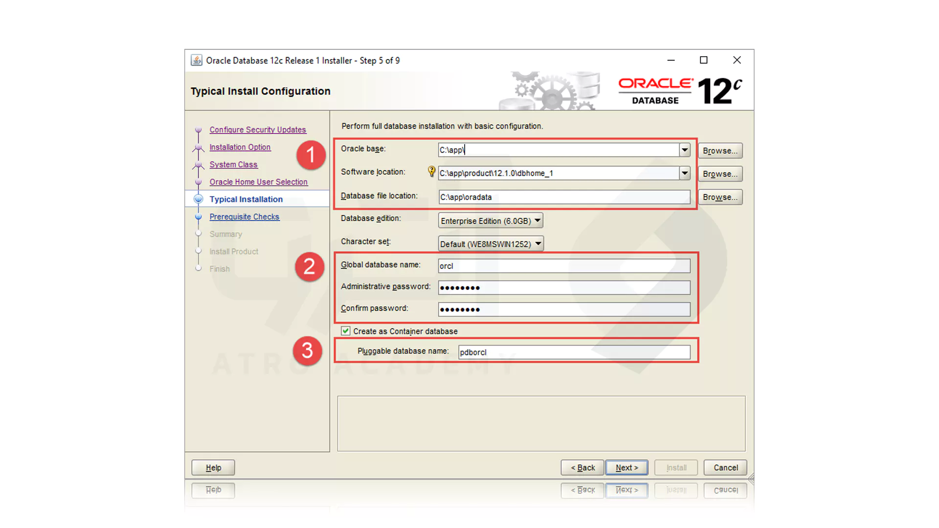 نصب دیتابیس Oracle