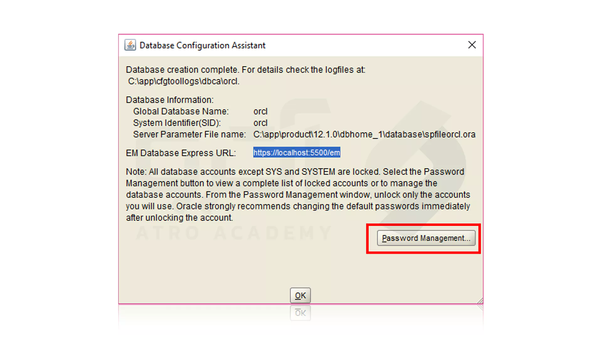 نصب دیتابیس Oracle