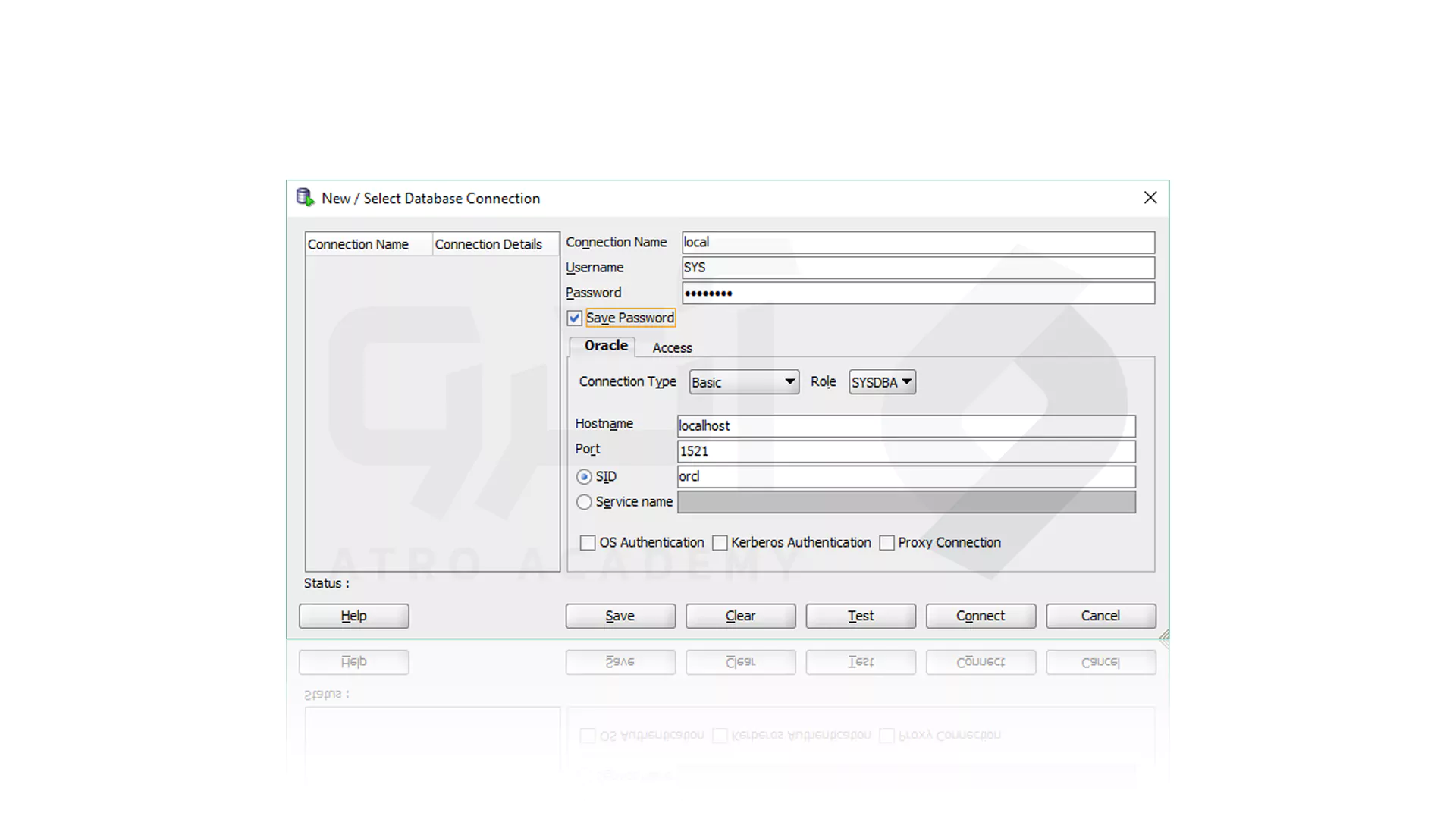 نحوه اتصال به دیتابیس Oracle