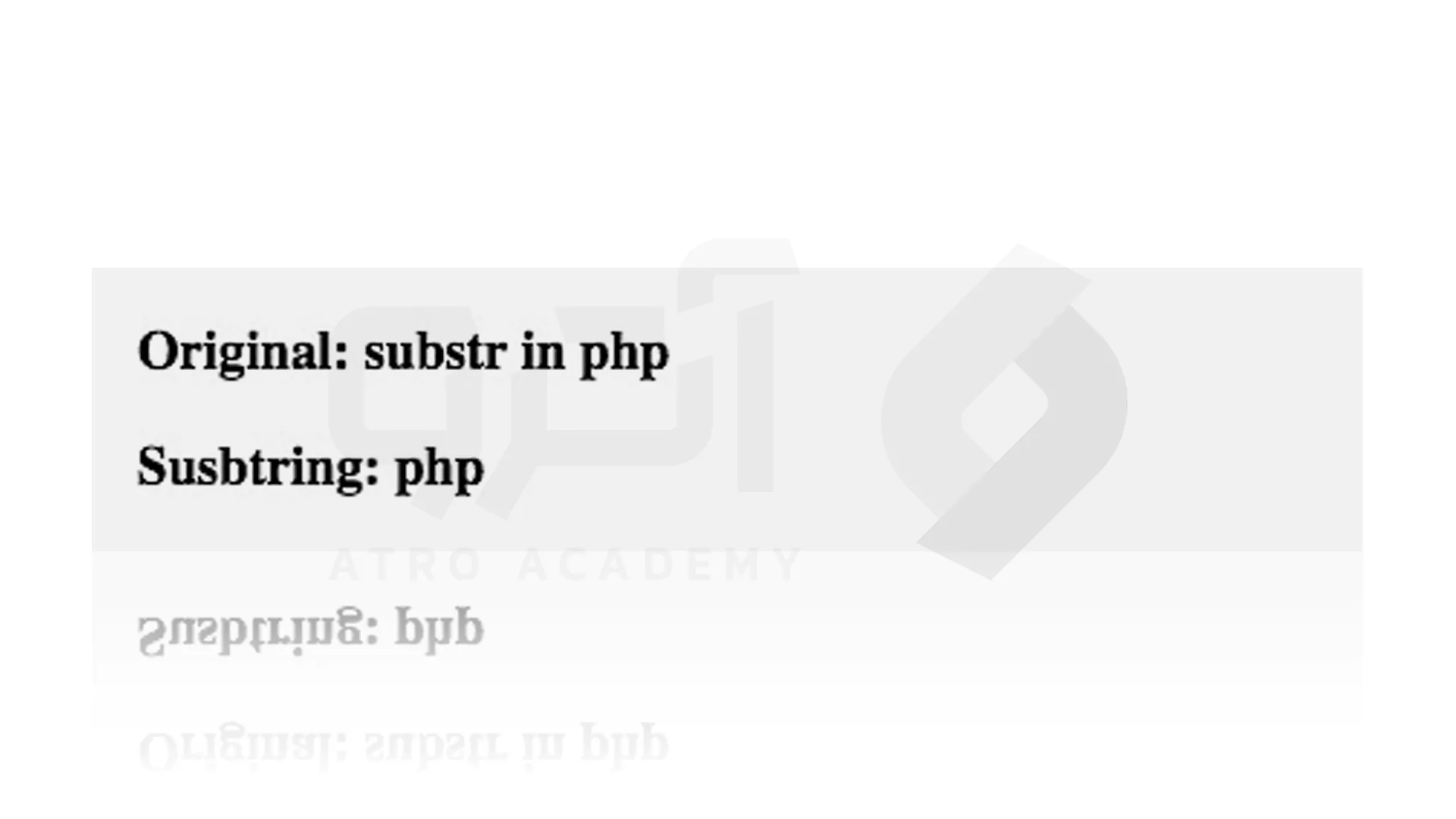 مهم ترین دستورات کار با تابع Substr در PHP