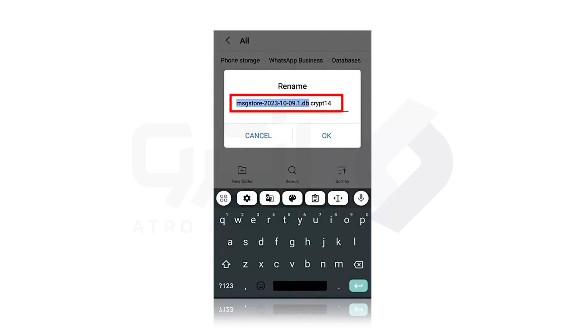 مراحل بازیابی پیام های واتساپ در Android با Local Backup 