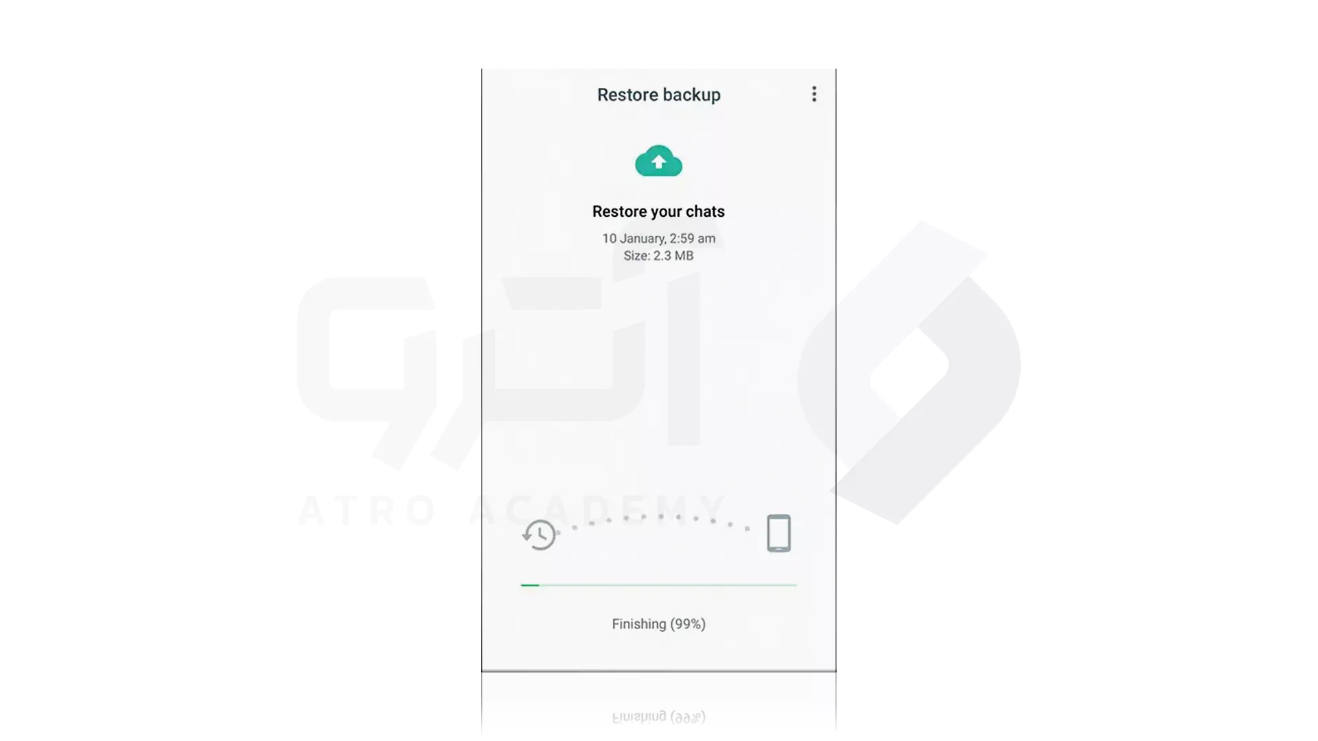مراحل بازیابی پیام های واتساپ در Android با Local Backup 