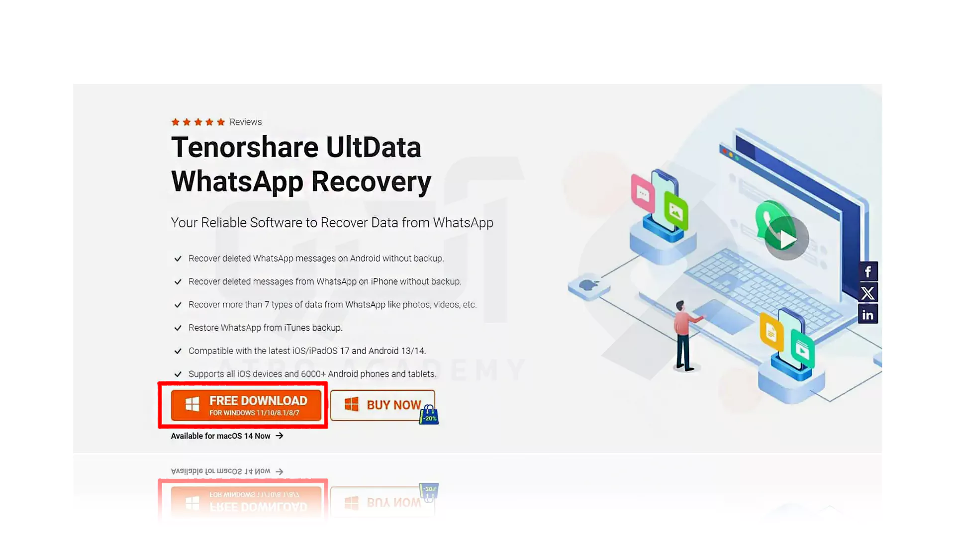 مراحل بازیابی پیام های واتساپ در iPhone با Third-Party Software
