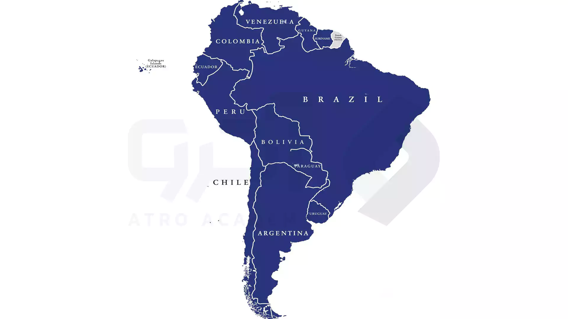 کشور های آمریکای جنوبی به انگلیسی