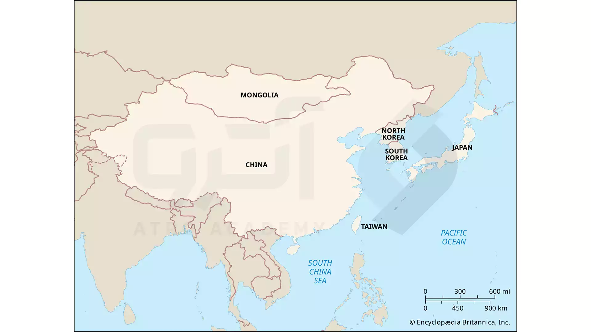 کشور های آسیای شرقی به انگلیسی