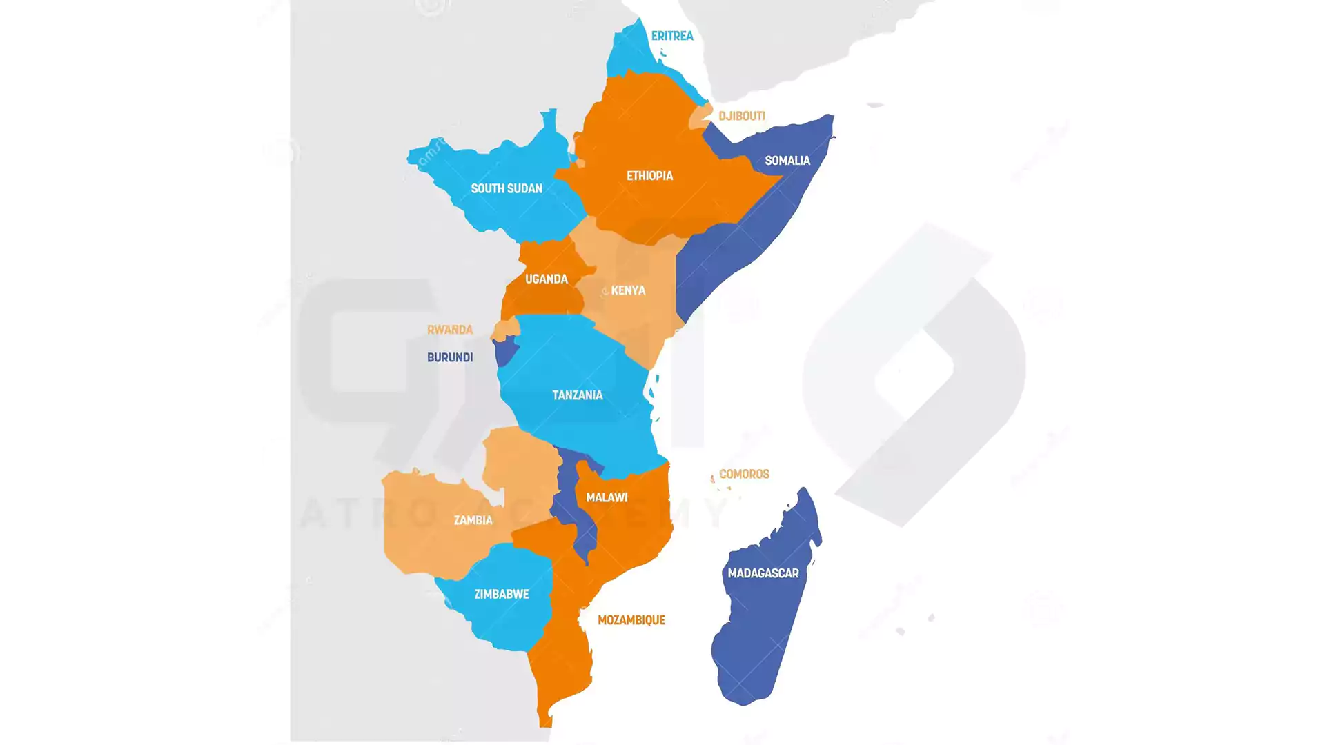 کشور های آفریقای شرقی به انگلیسی