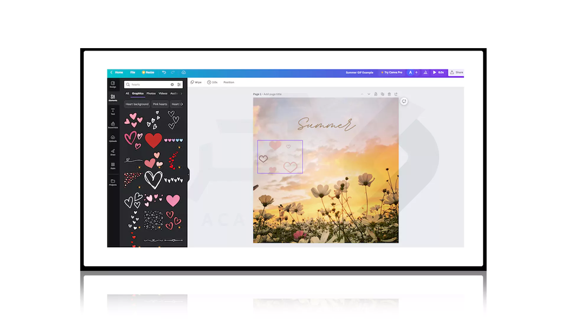 مراحل ساخت و دانلود گیف با Canva از روی تصویر