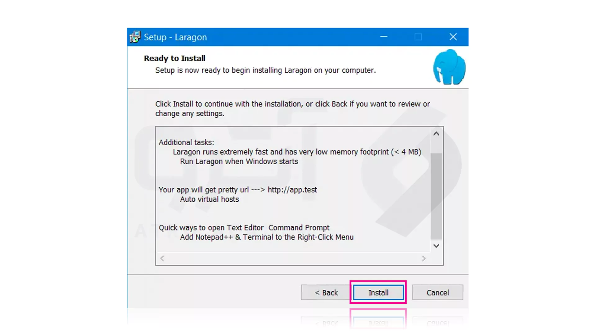 نحوه نصب Laragon