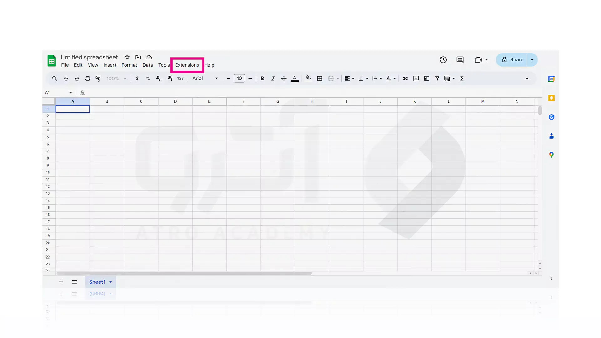 مراحل نصب فونت Vazir در Google Sheet