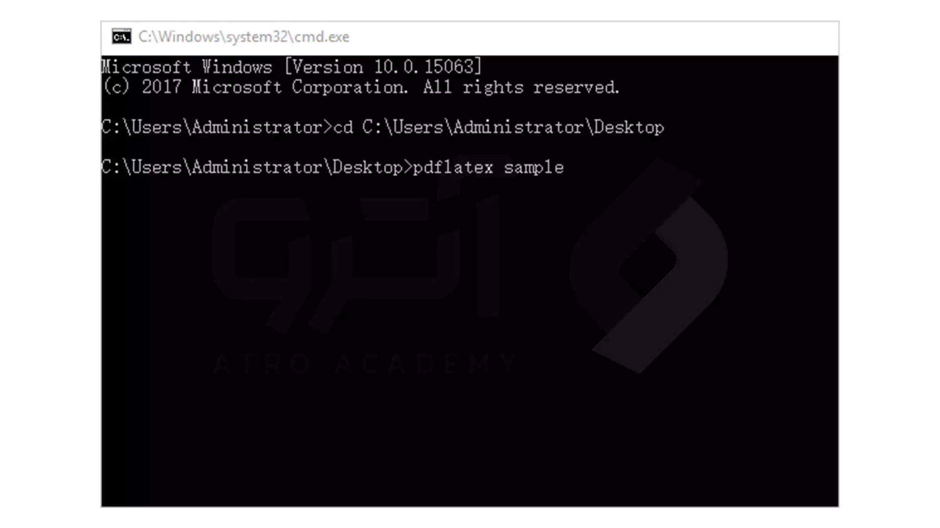 خروجی PDF در Command Prompt